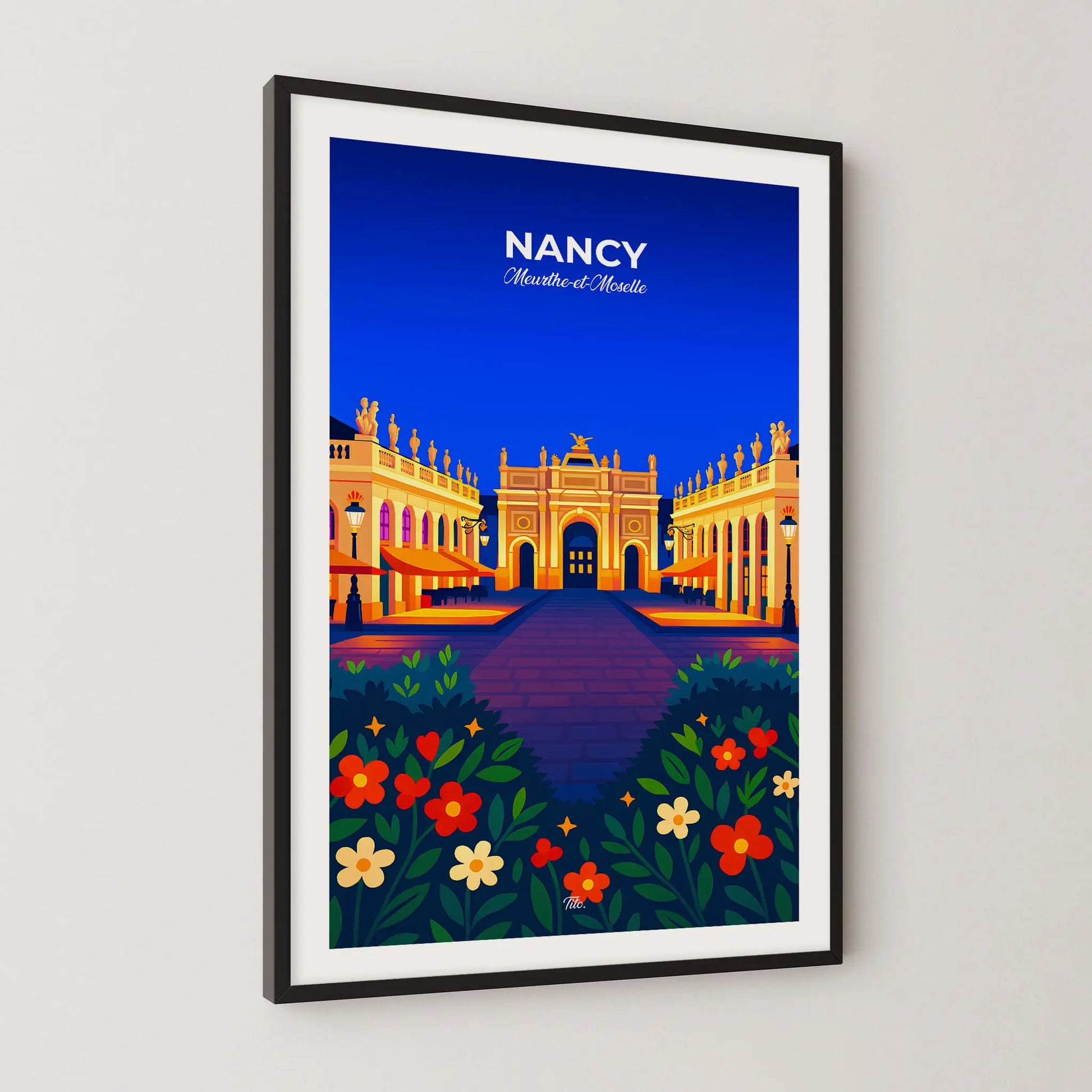 Affiche Nancy - Poster vintage, impression artistique murale