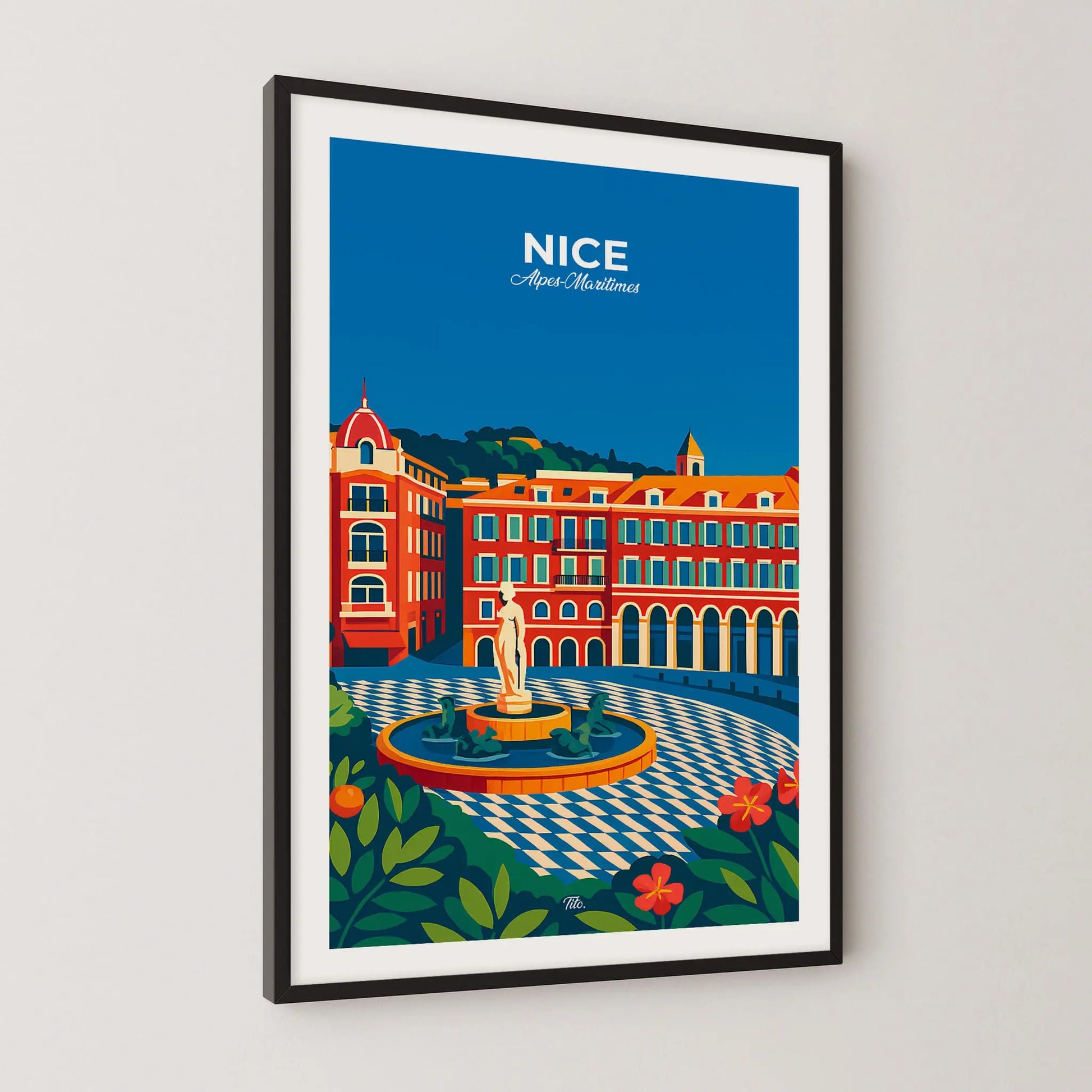 Affiche Nice - Poster vintage, impression artistique murale
