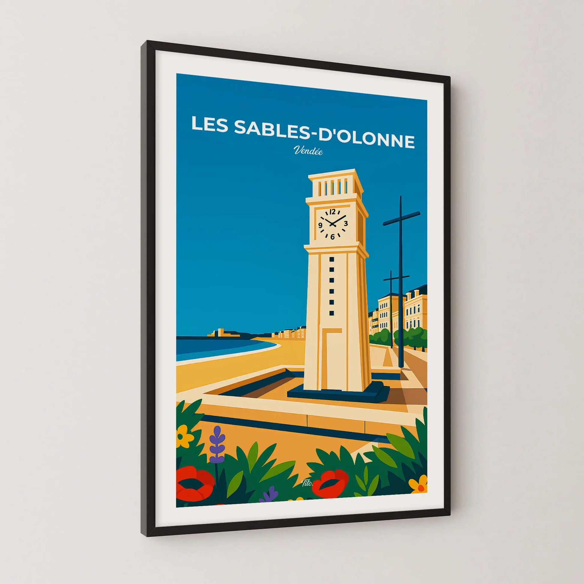 Affiche Les Sables-d’Olonne - Poster vintage, impression artistique murale