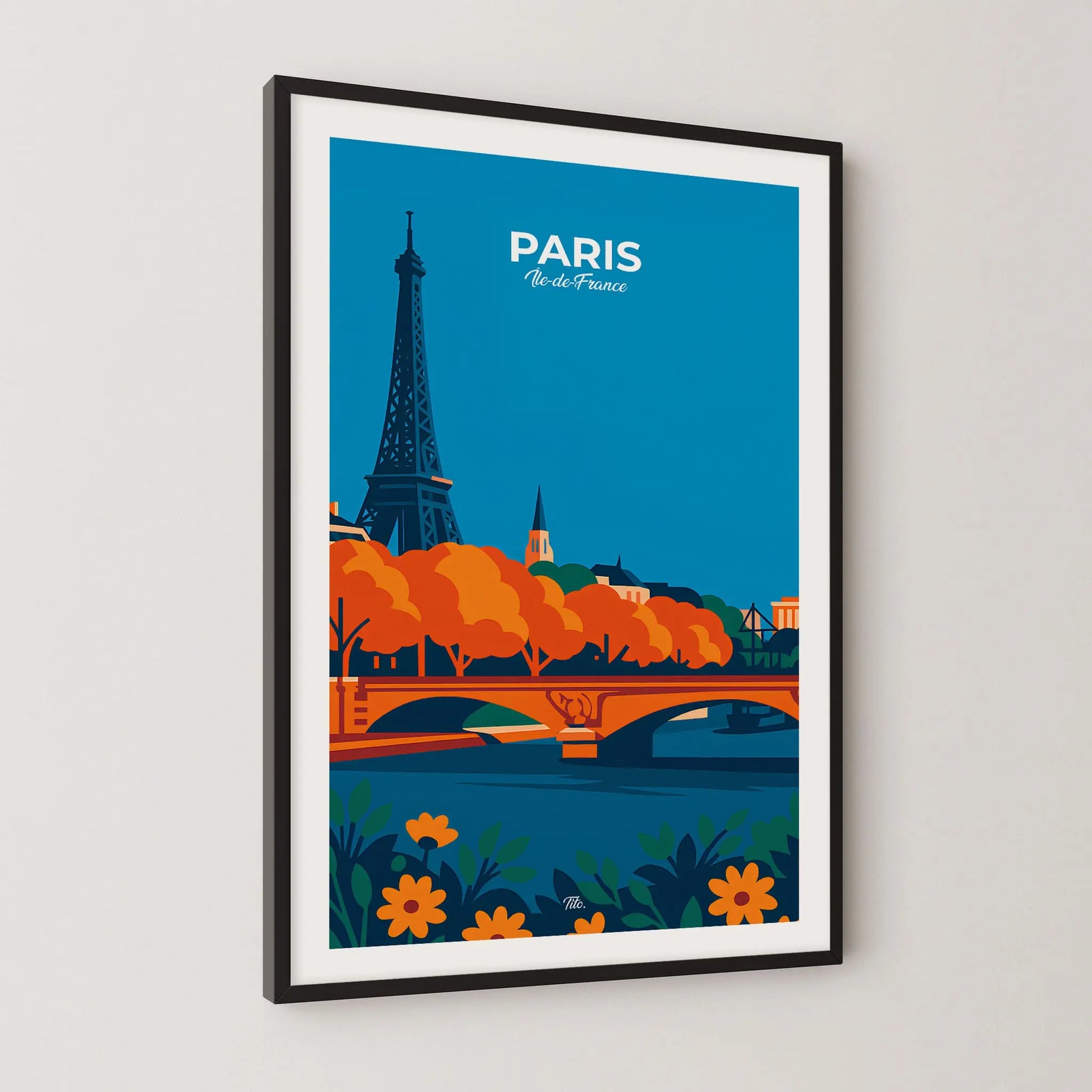 Affiche Paris - Poster vintage, impression artistique murale