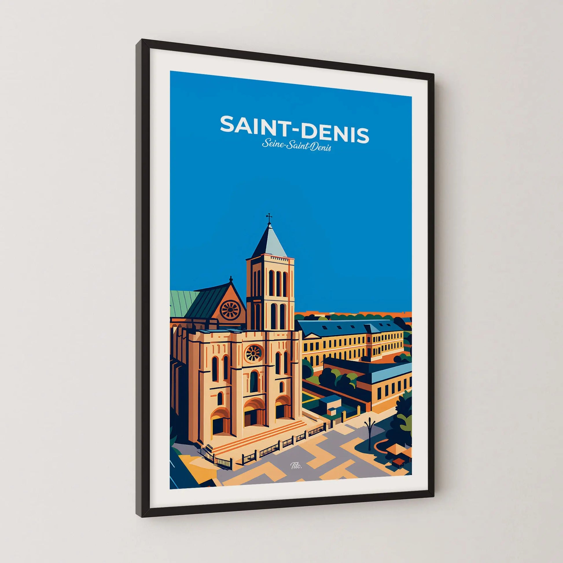 Affiche Saint-Denis - Poster vintage, impression artistique murale