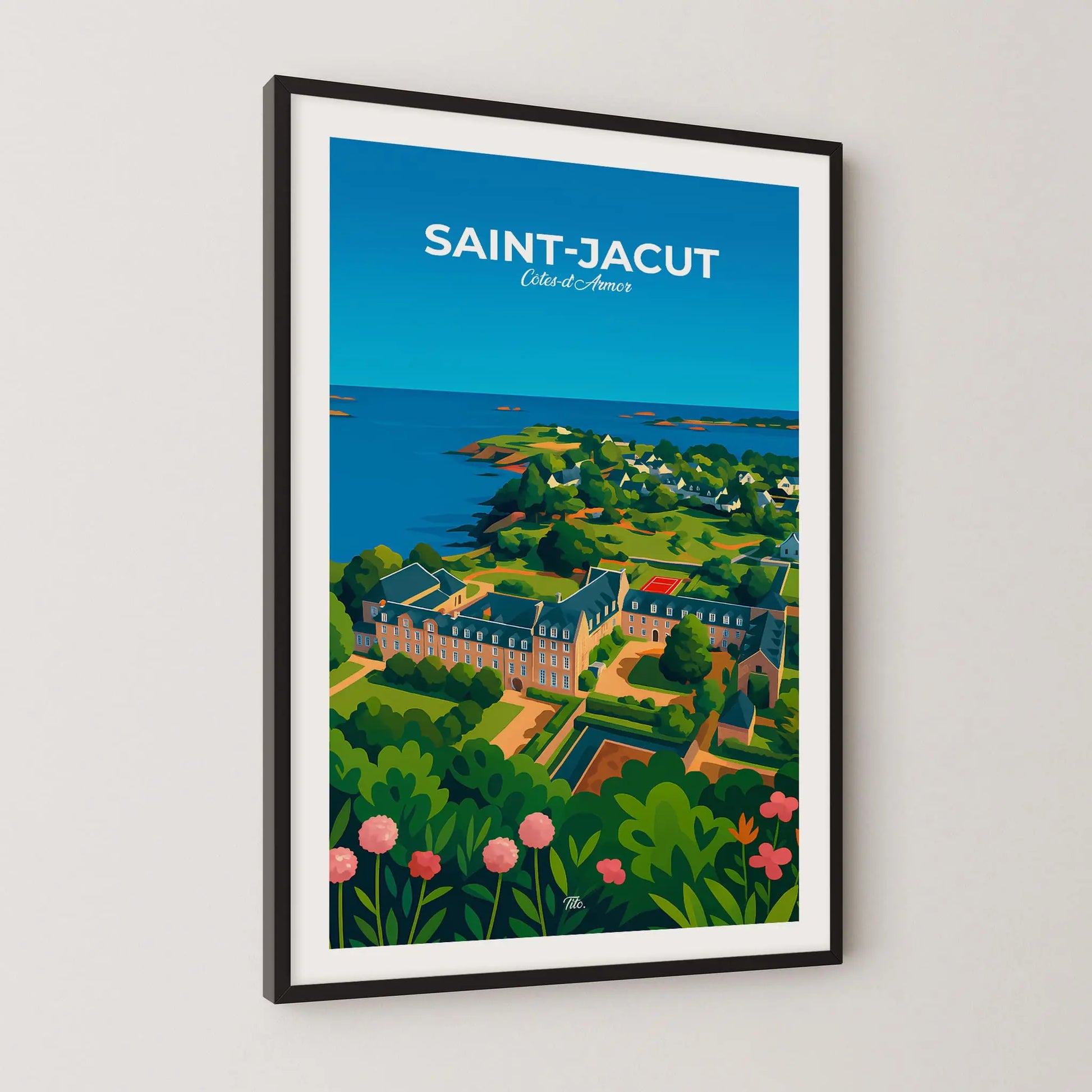 Affiche Saint-Jacut-de-la-Mer - Poster vintage, impression artistique murale