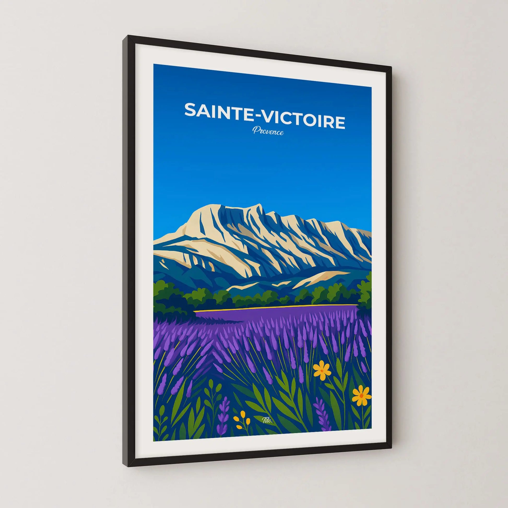 Affiche Sainte-Victoire - Poster vintage, impression artistique murale