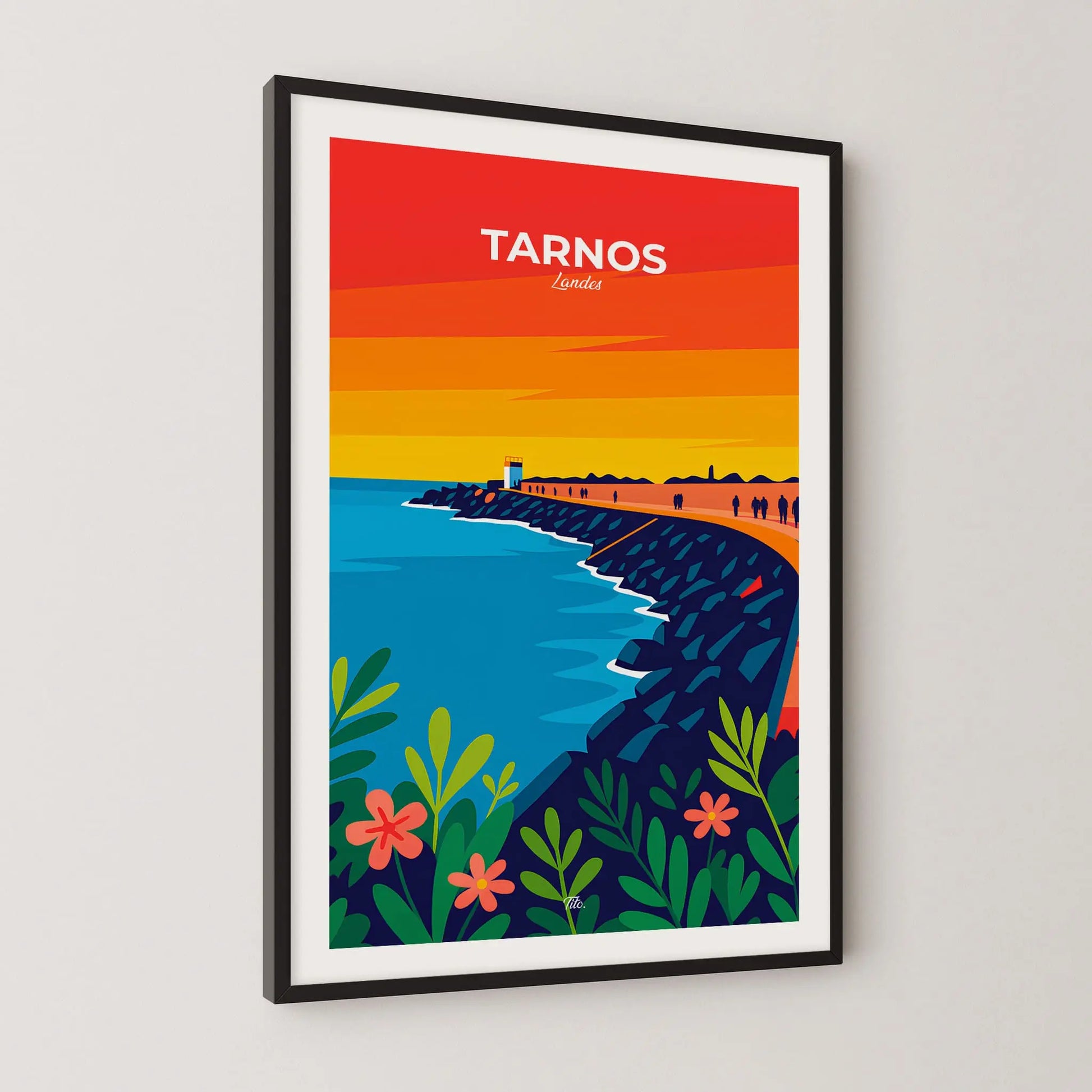 Affiche Tarnos - Poster vintage, impression artistique murale