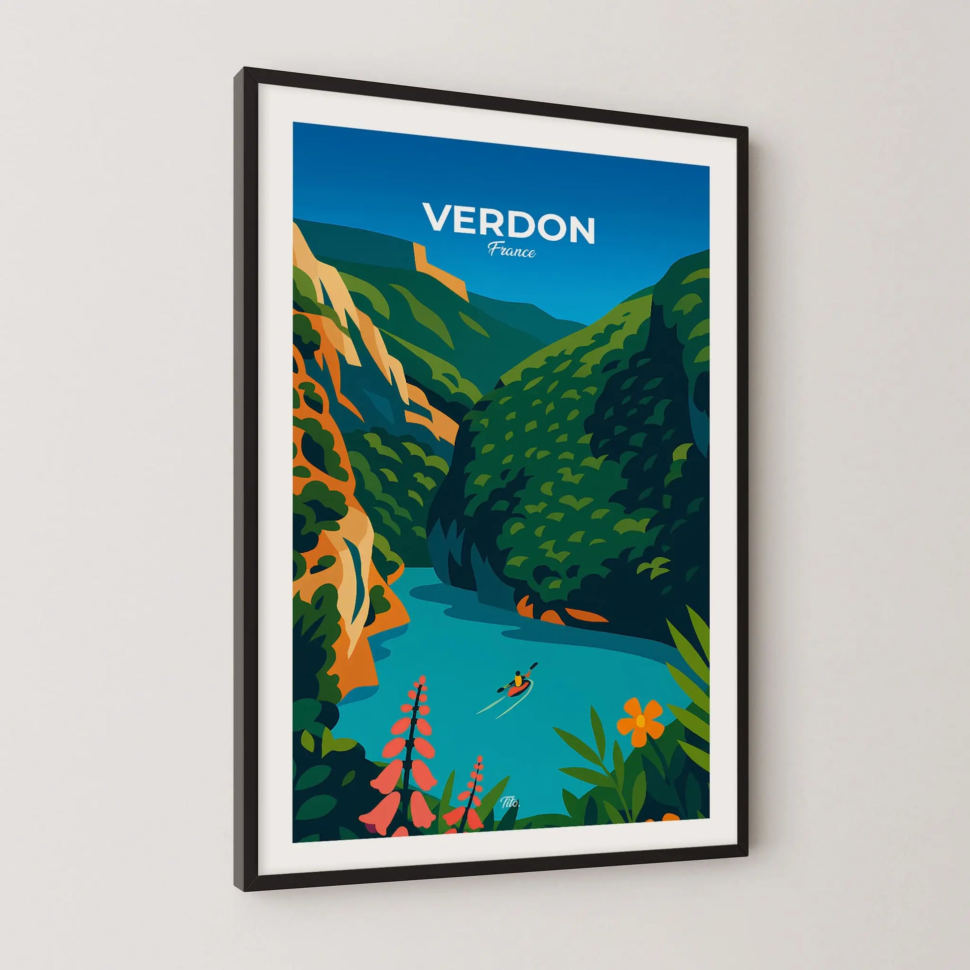 Affiche Verdon - Poster vintage, impression artistique murale