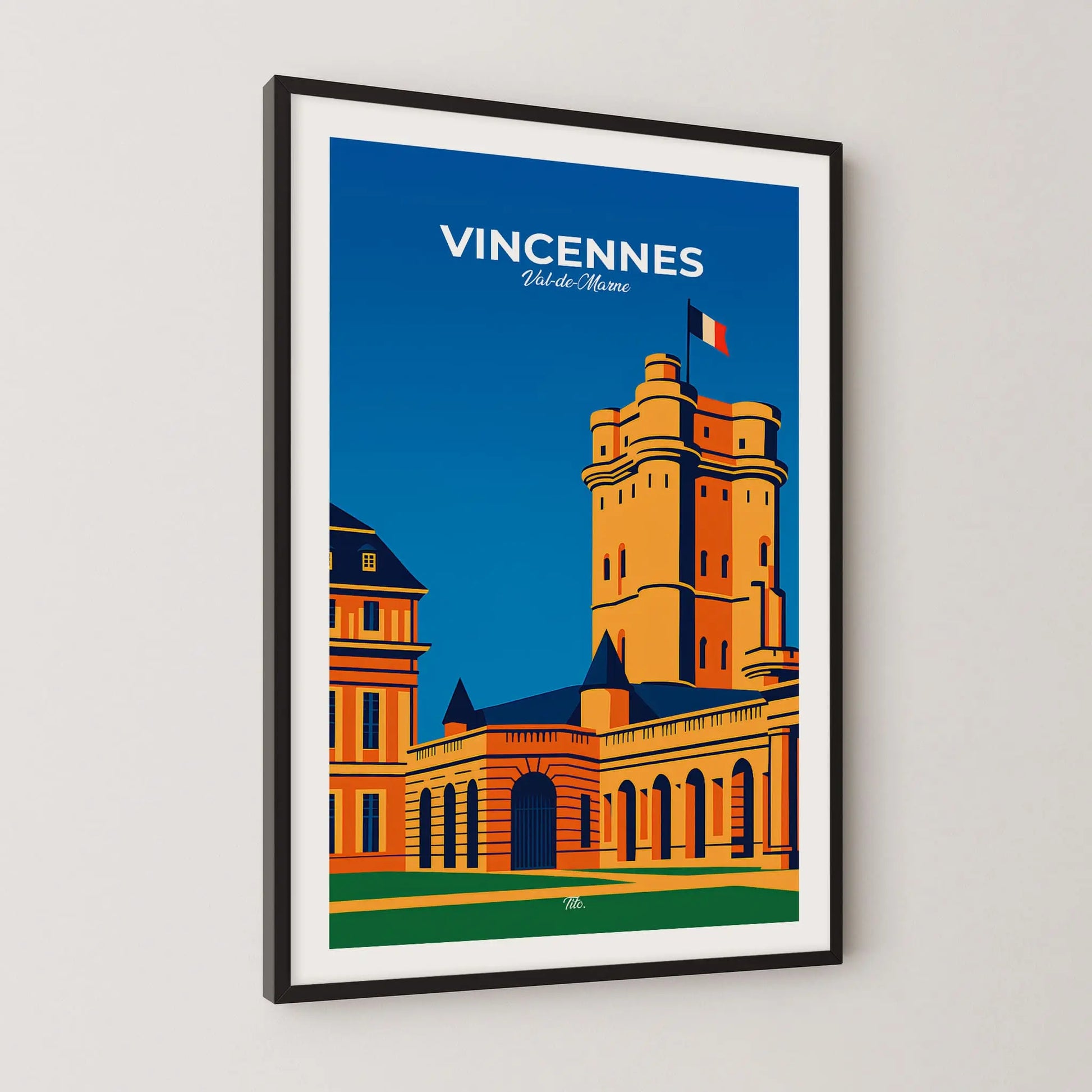 Affiche Vincennes - Poster vintage, impression artistique murale