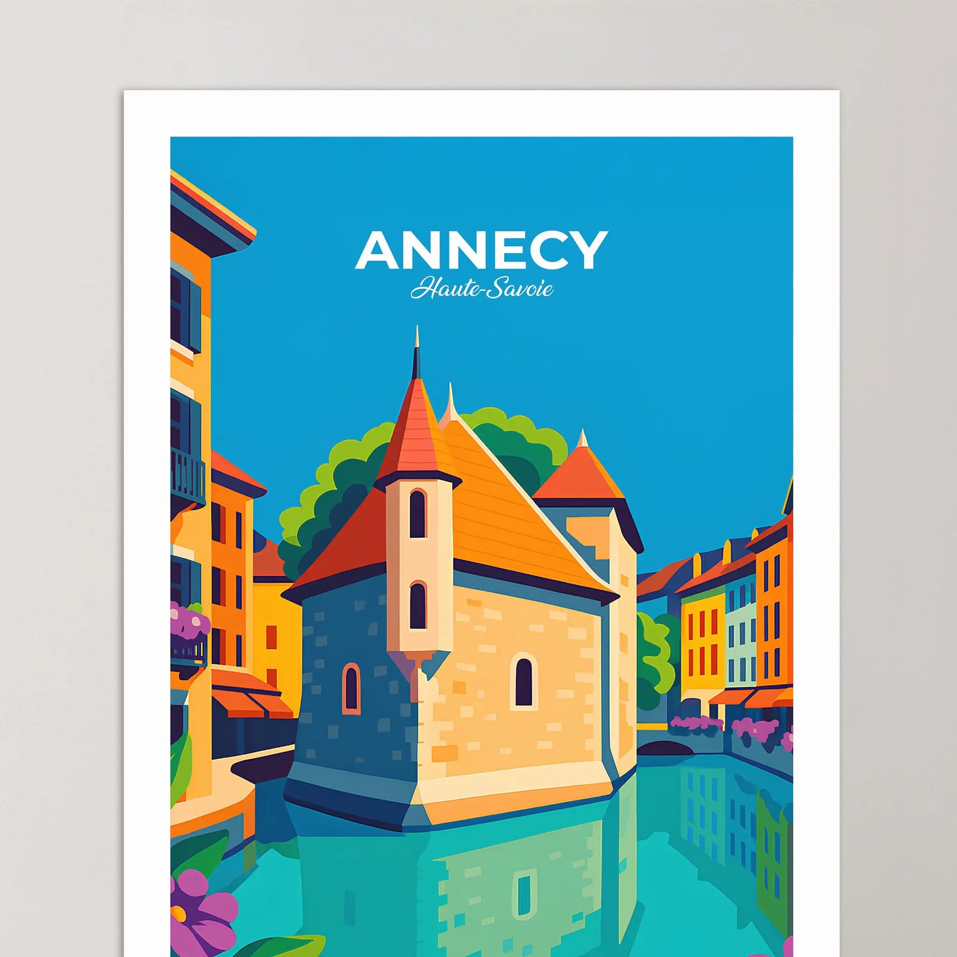 Affiche Annecy - Poster vintage, impression artistique murale