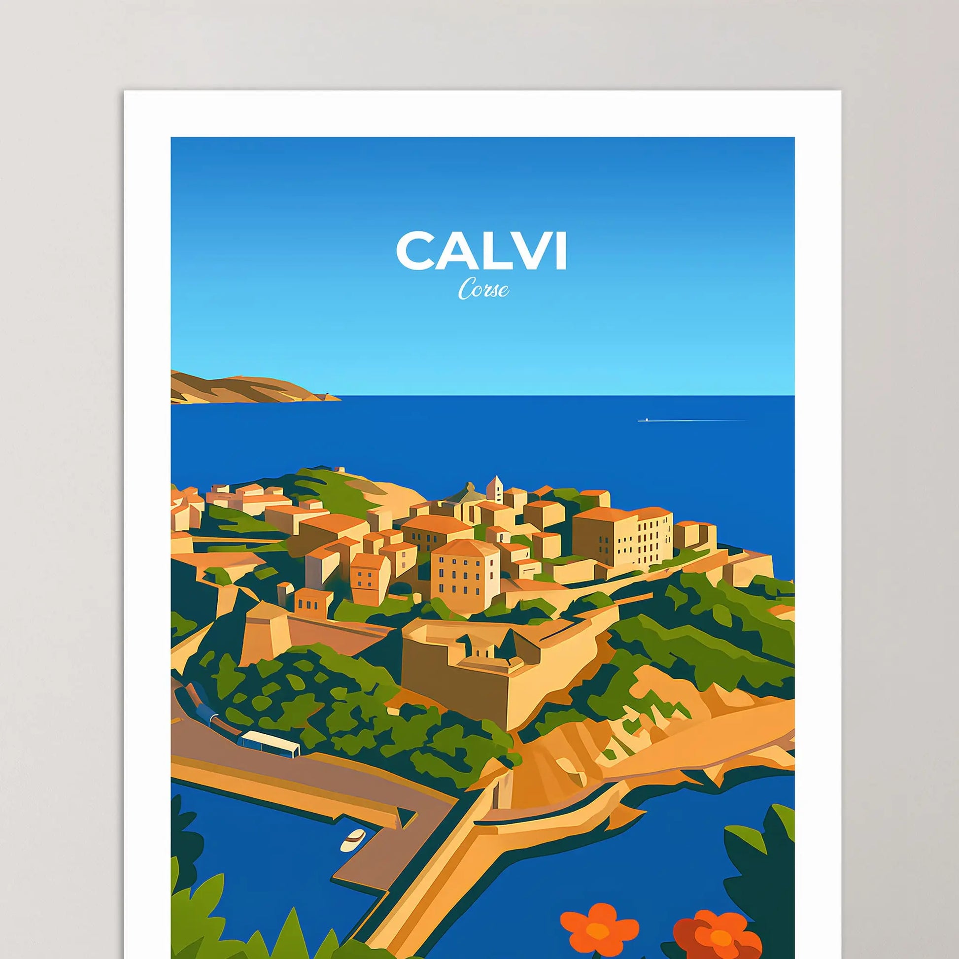 Affiche Calvi - Poster vintage, impression artistique murale
