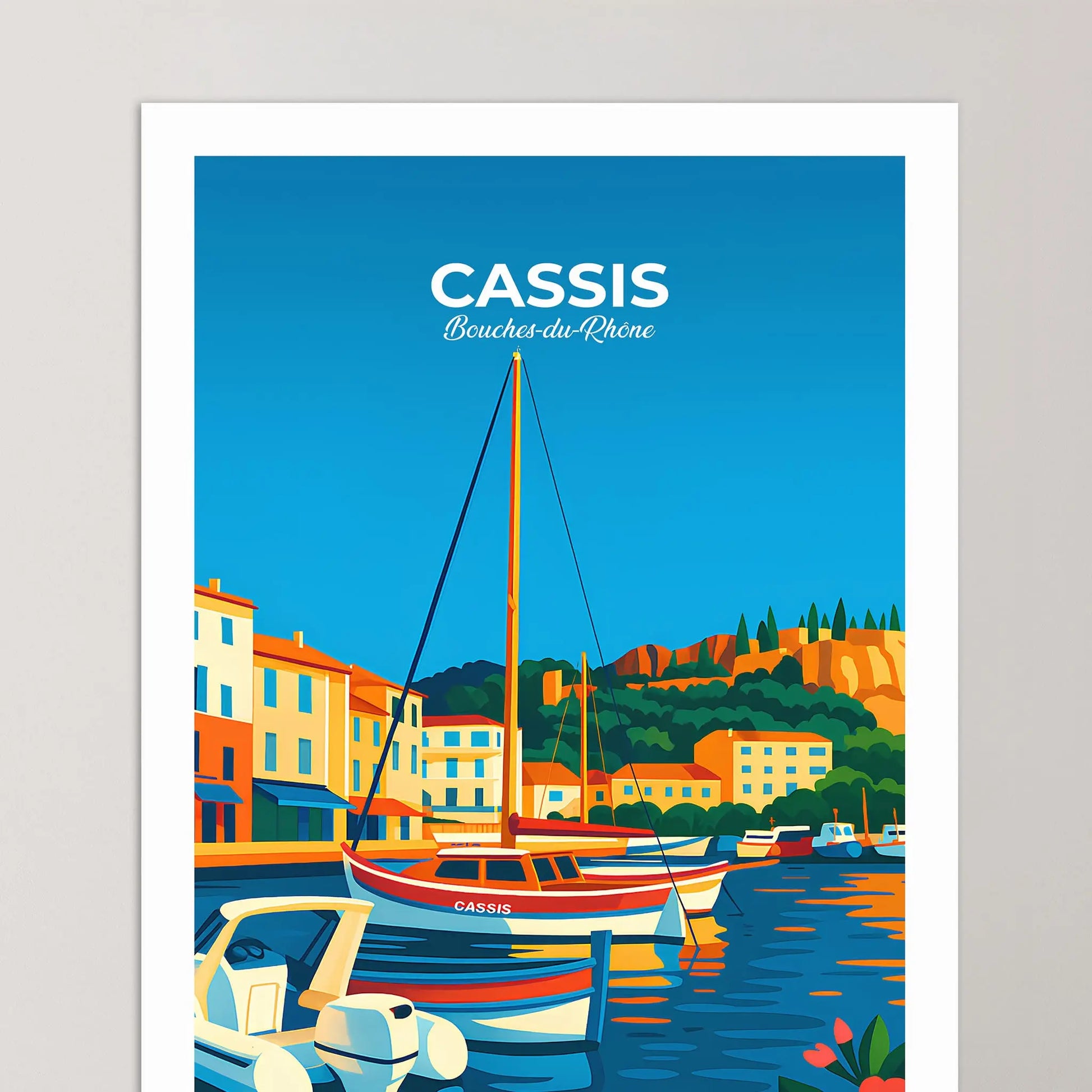 Affiche Cassis - Poster vintage, impression artistique murale