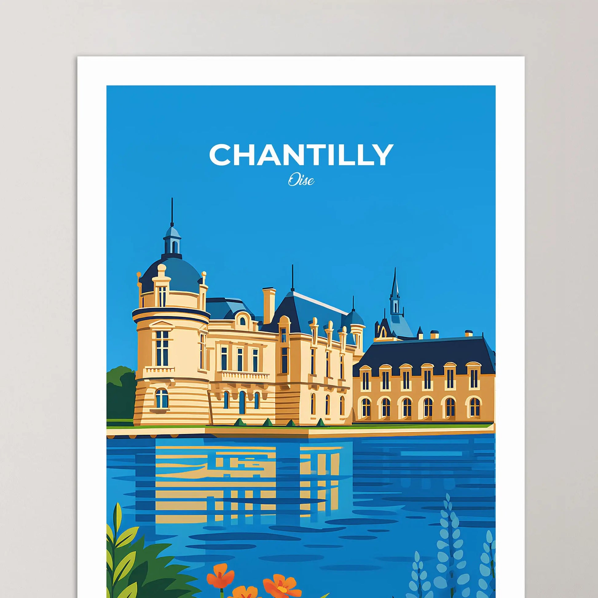 Affiche Chantilly - Poster vintage, impression artistique murale