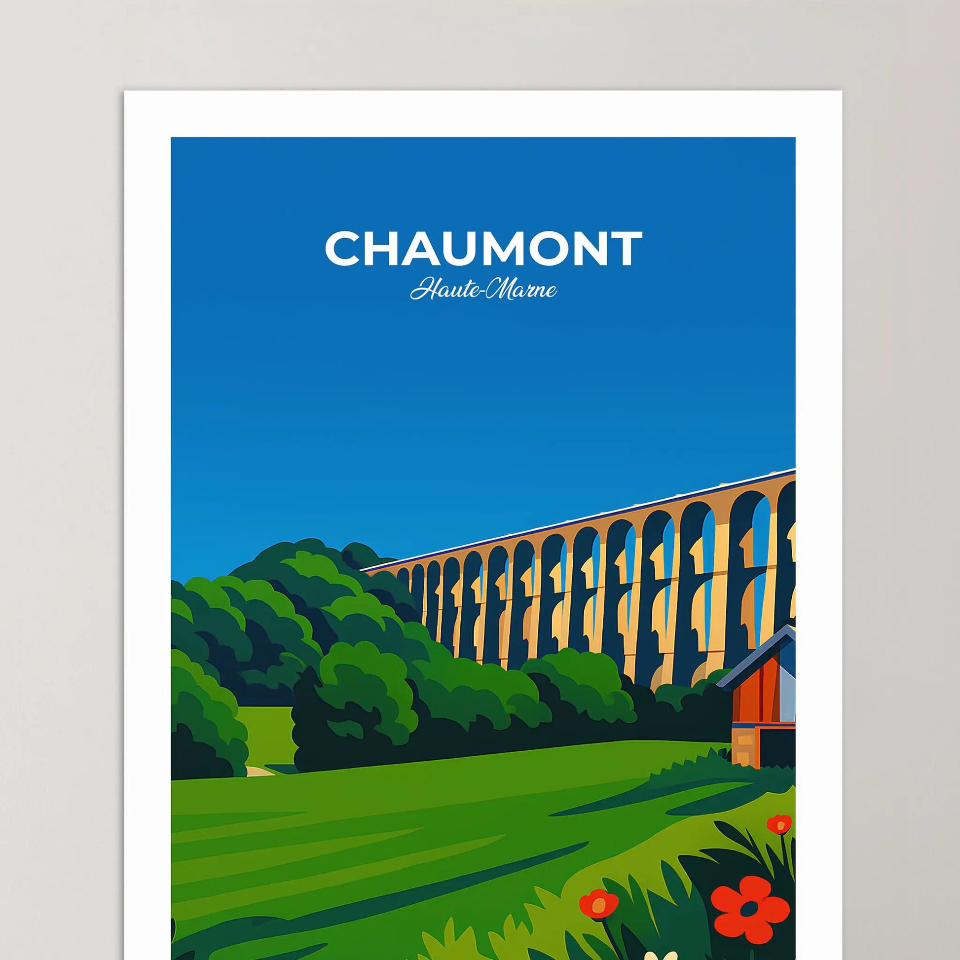 Affiche Chaumont - Poster vintage, impression artistique murale