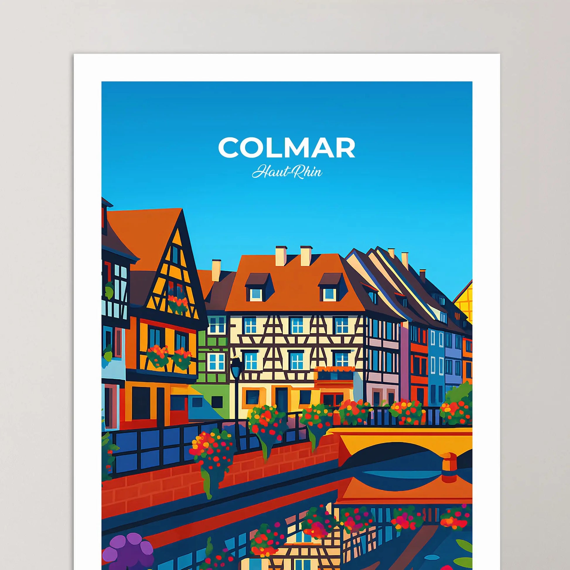 Affiche Colmar - Poster vintage, impression artistique murale