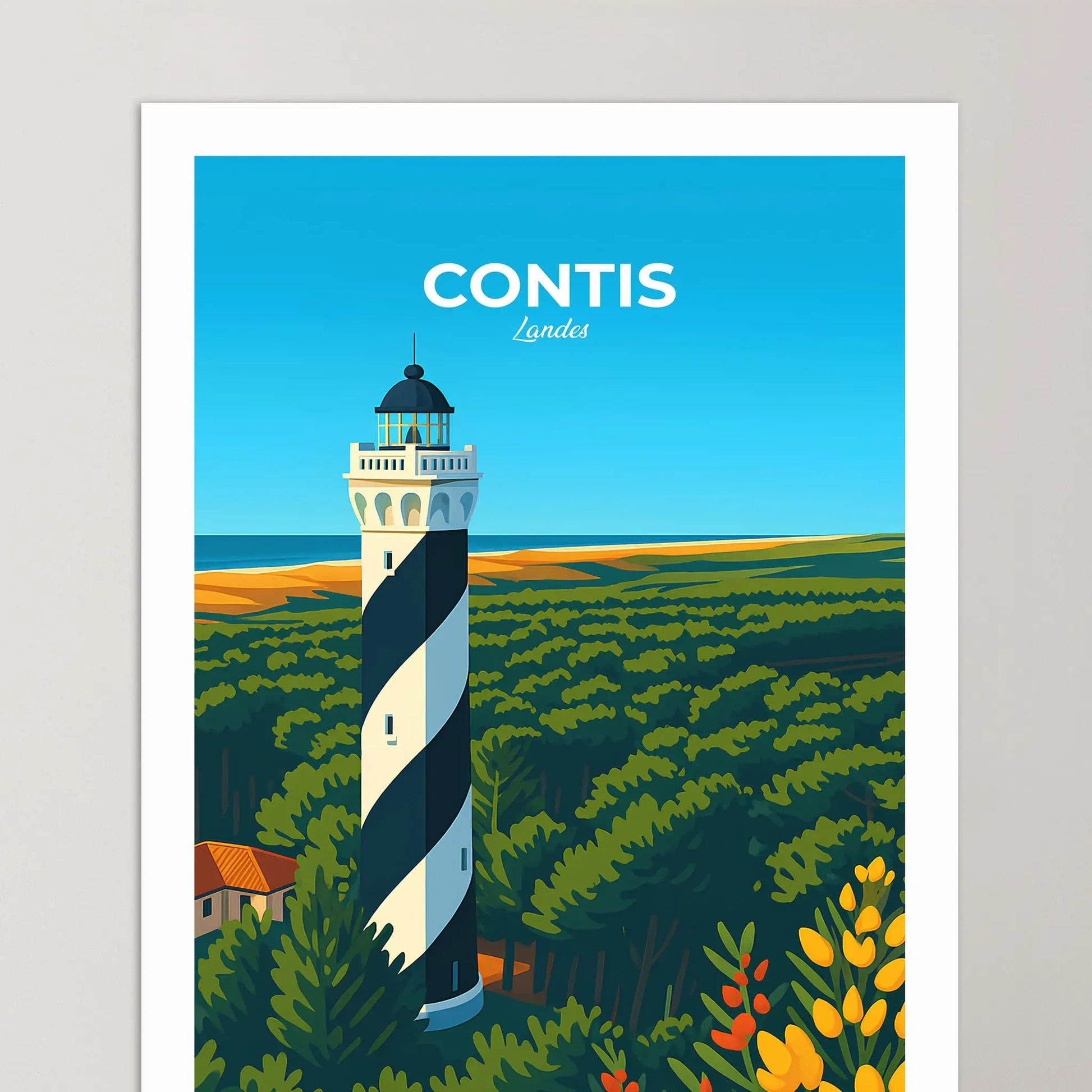 Affiche Contis - Poster vintage, impression artistique murale