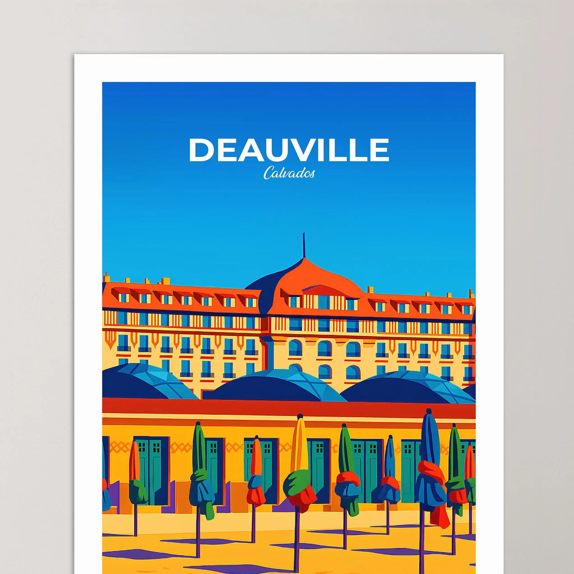 Affiche Deauville - Poster vintage, impression artistique murale