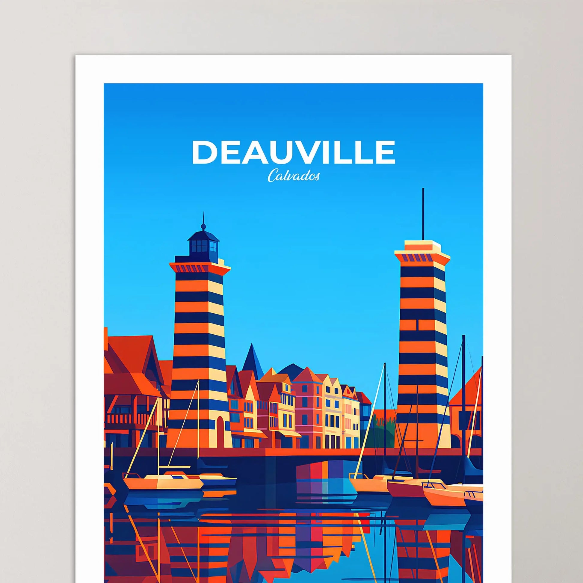 Affiche Deauville - Poster vintage, impression artistique murale