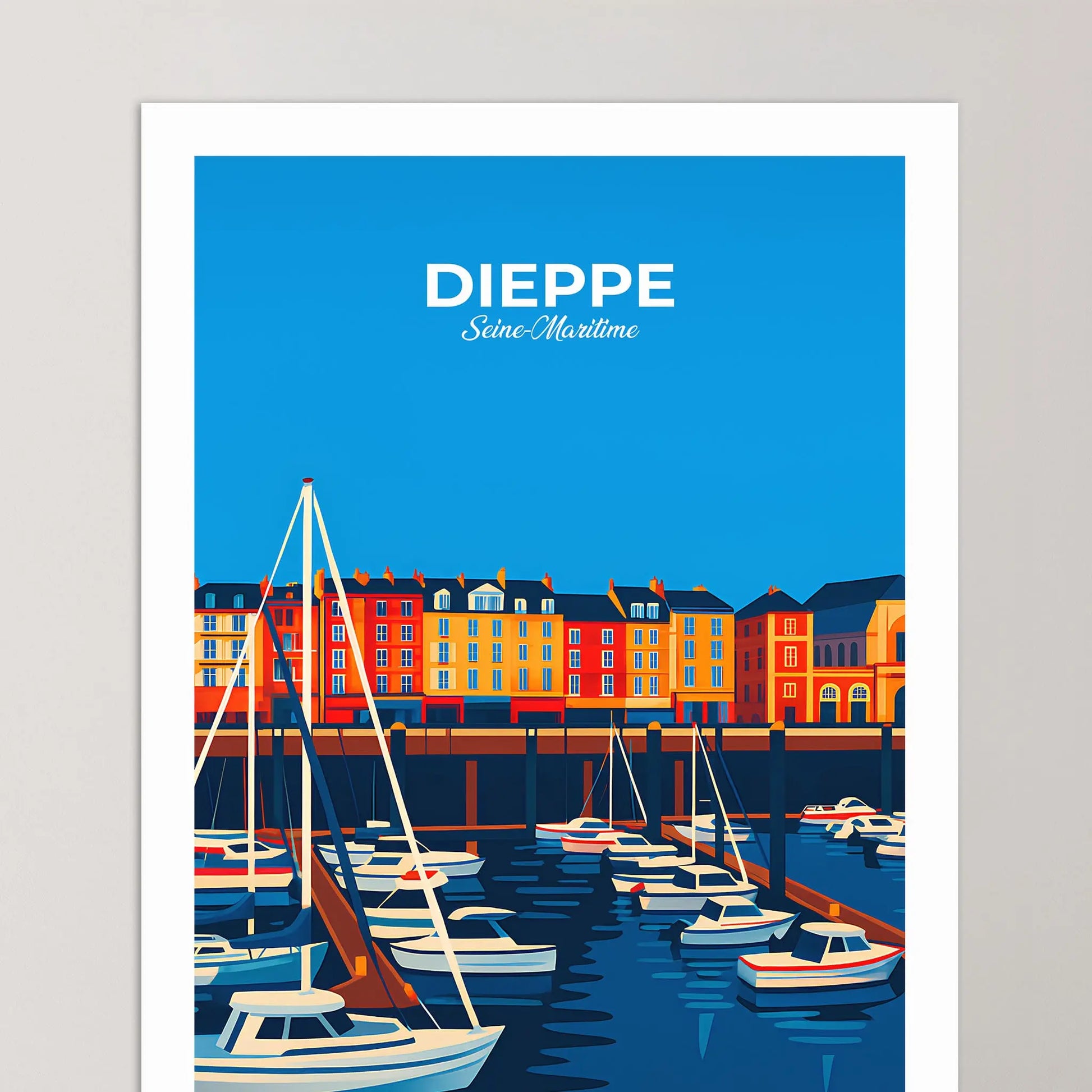 Affiche Dieppe - Poster vintage, impression artistique murale