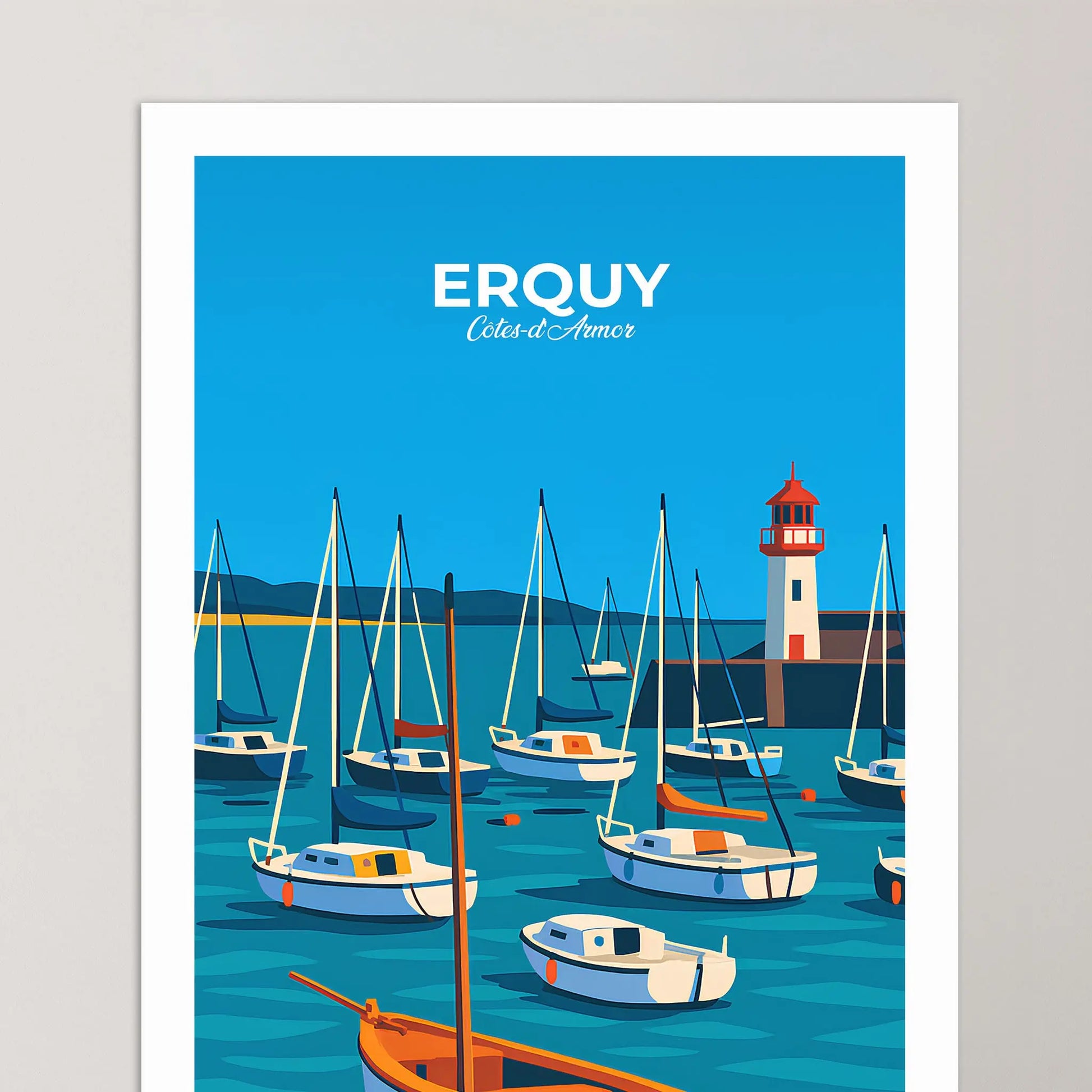 Affiche Erquy - Poster vintage, impression artistique murale