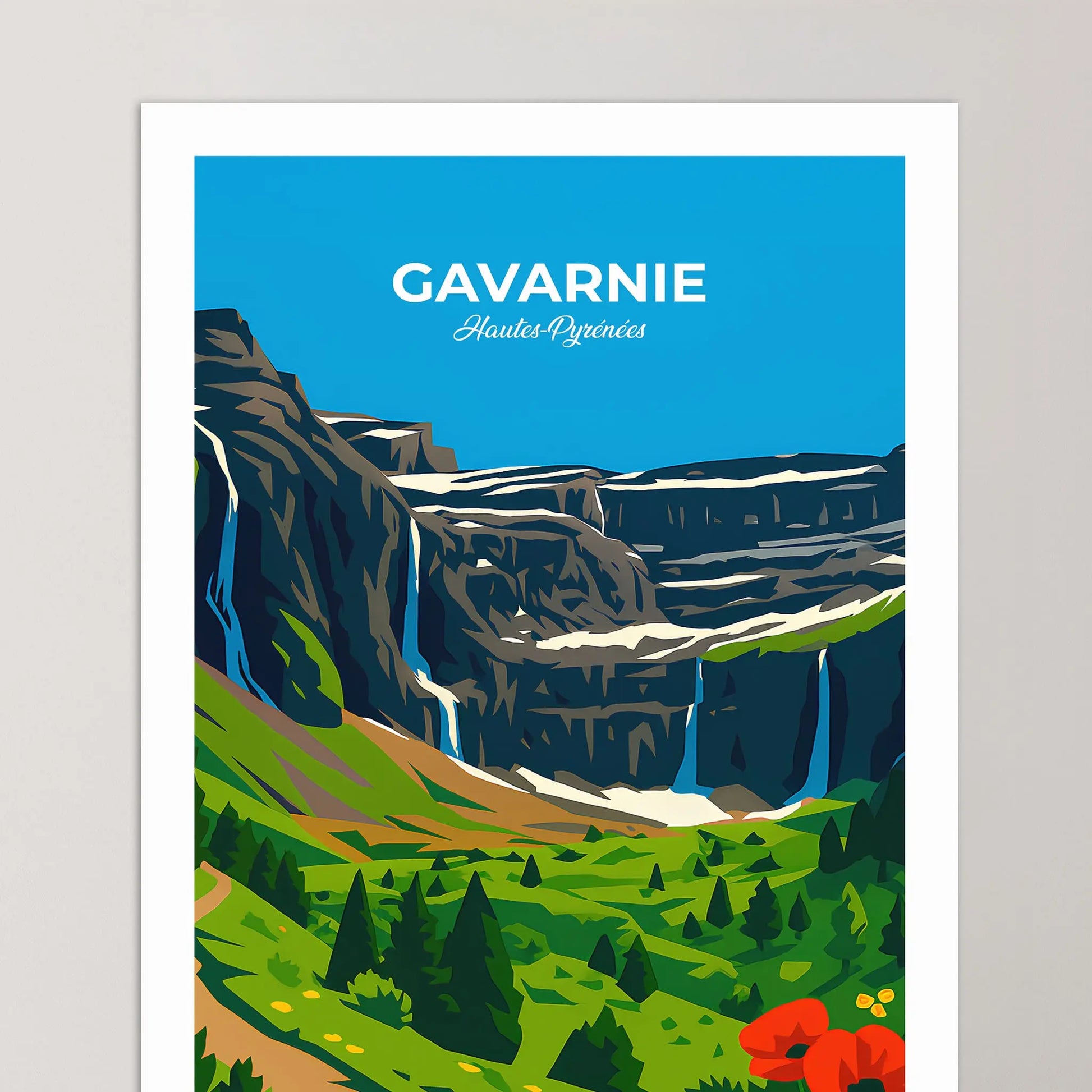 Affiche Gavarnie - Poster vintage, impression artistique murale