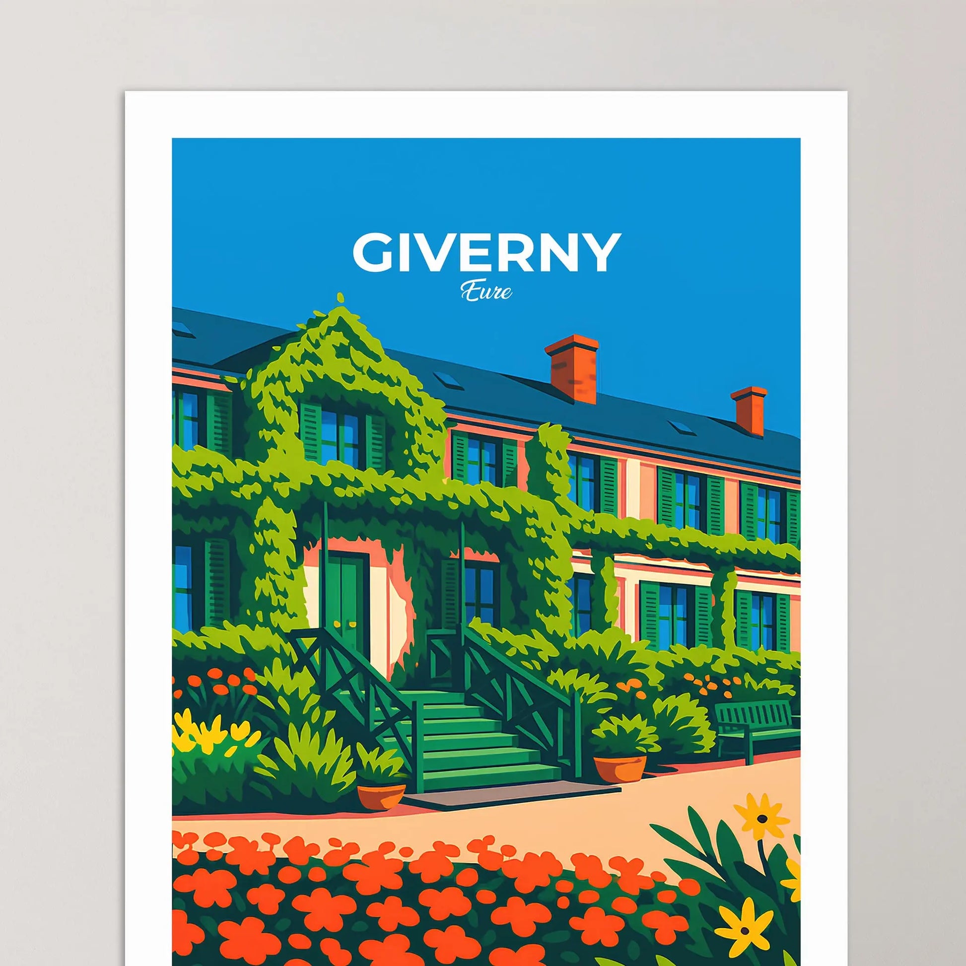 Affiche Giverny - Poster vintage, impression artistique murale