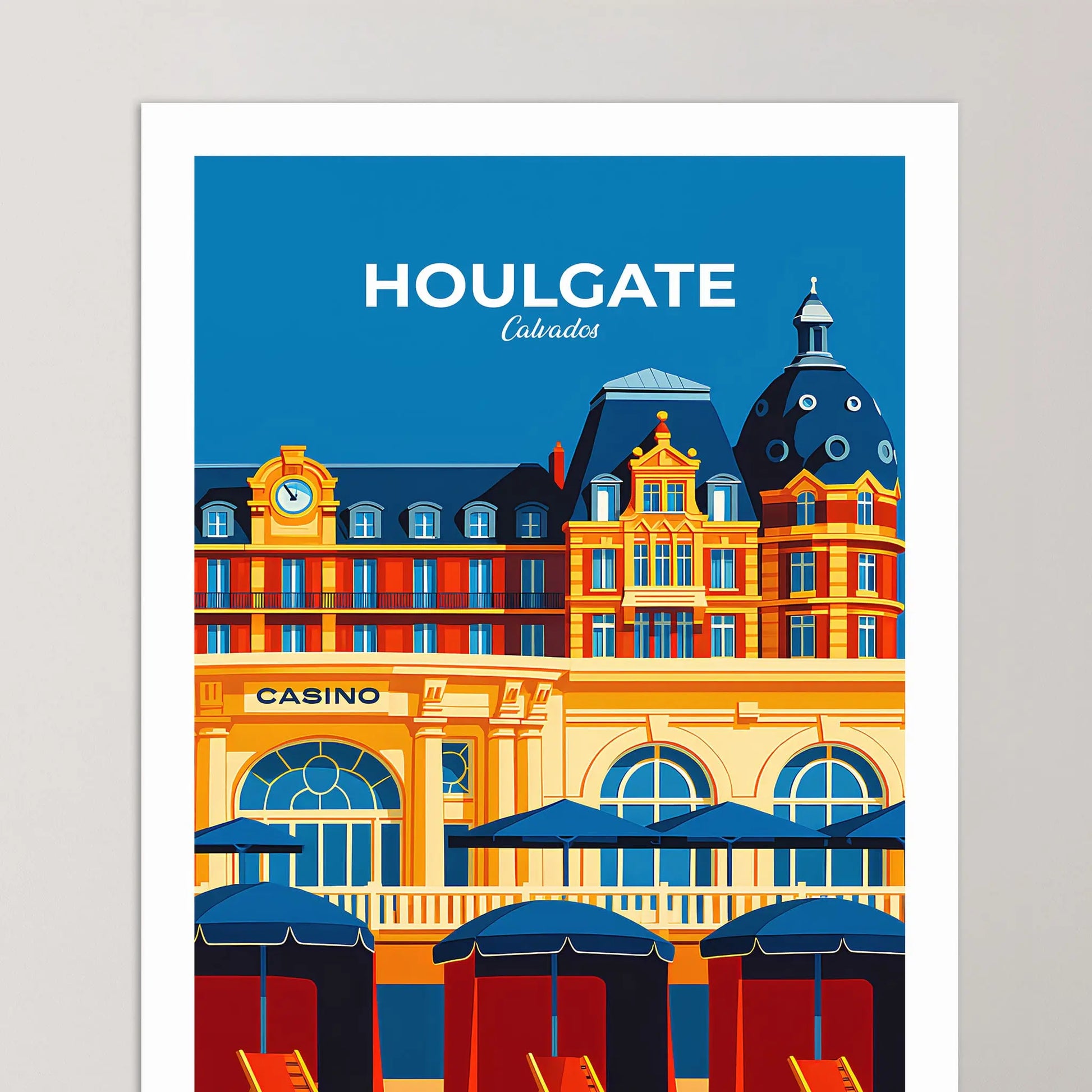Affiche Houlgate - Poster vintage, impression artistique murale