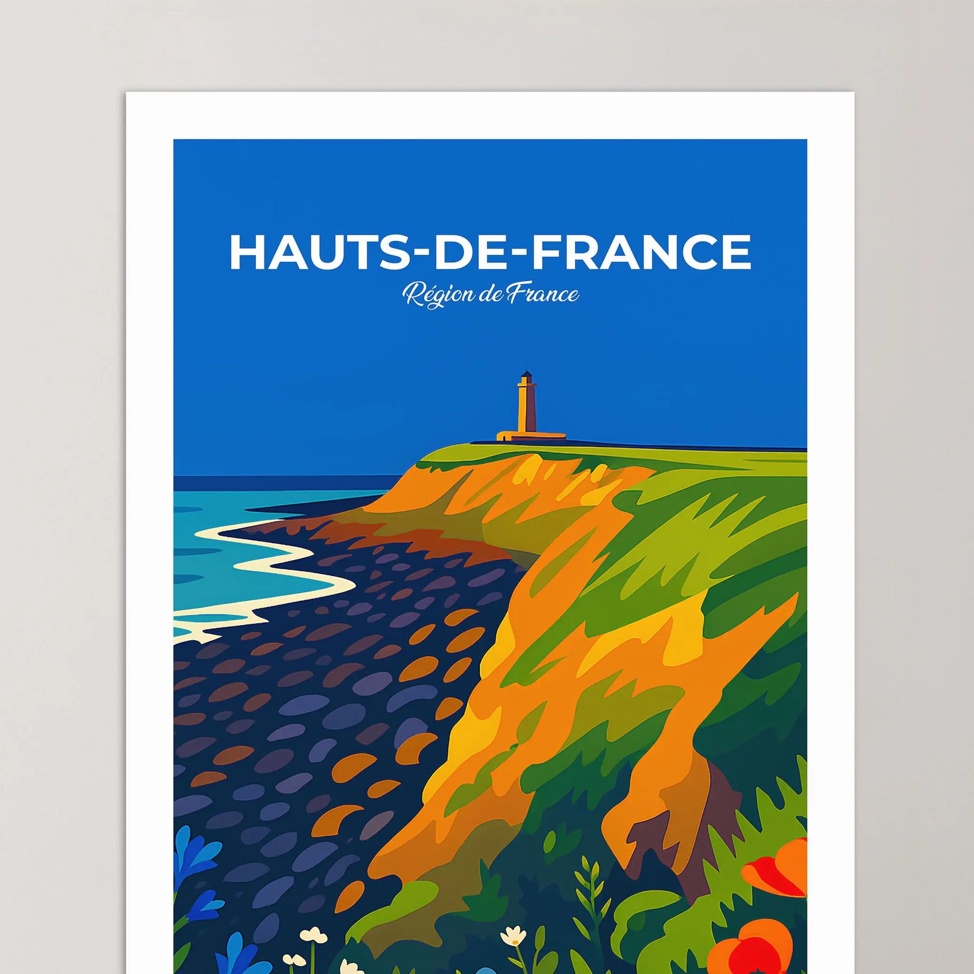 Affiche Hauts-de-France - Poster vintage, impression artistique murale