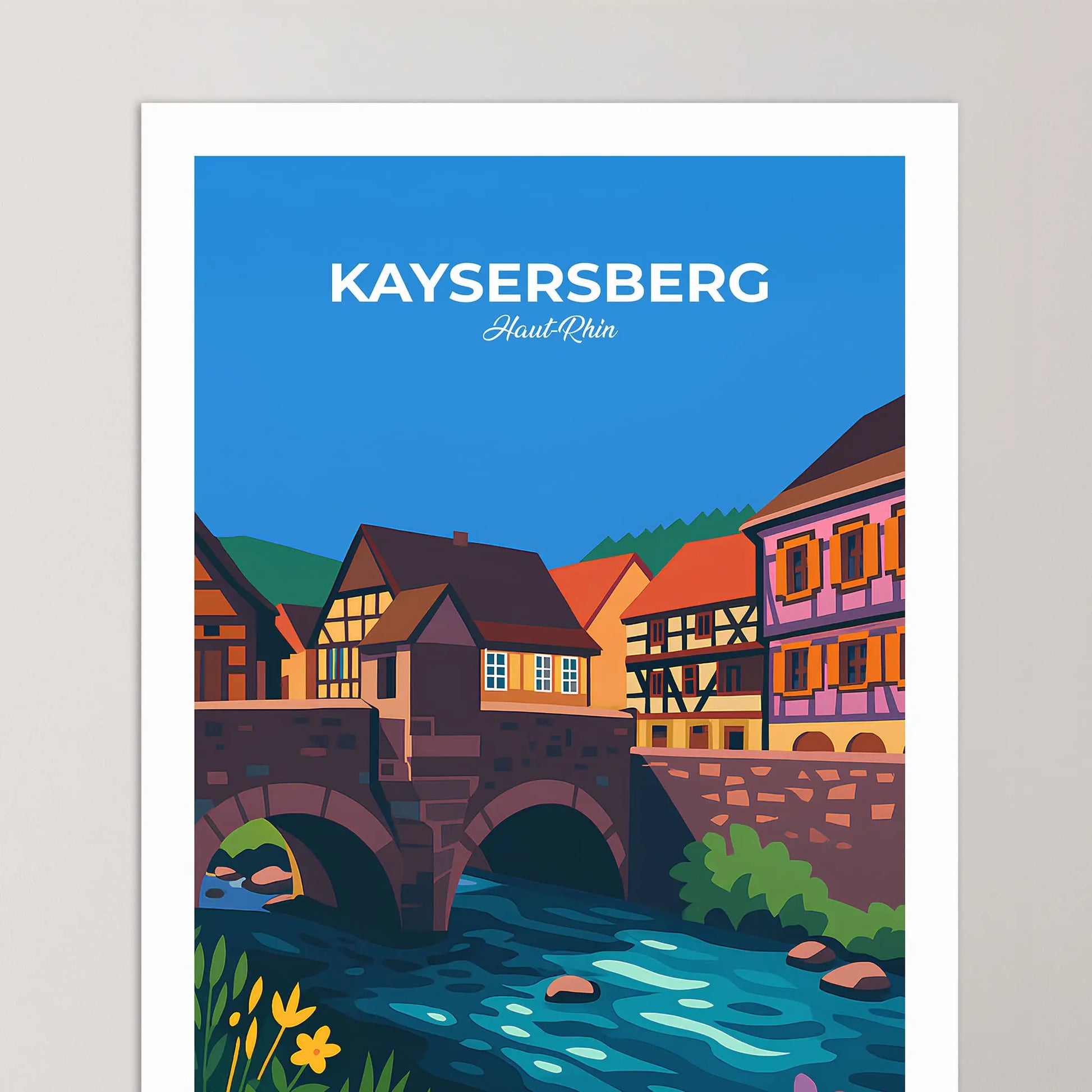 Affiche Kaysersberg - Poster vintage, impression artistique murale