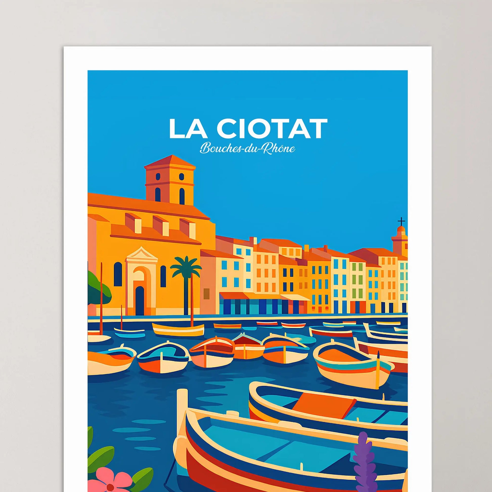 Affiche La Ciotat - Poster vintage, impression artistique murale