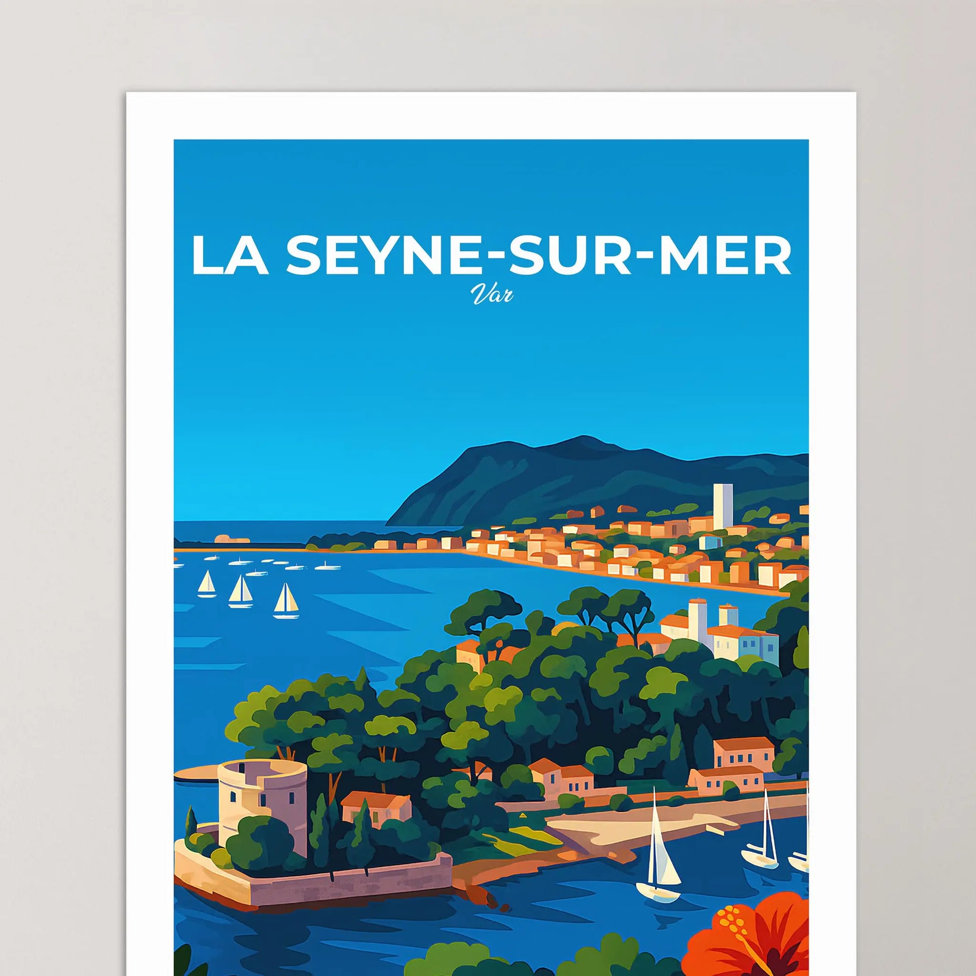 Affiche La Seyne-sur-Mer - Poster vintage, impression artistique murale