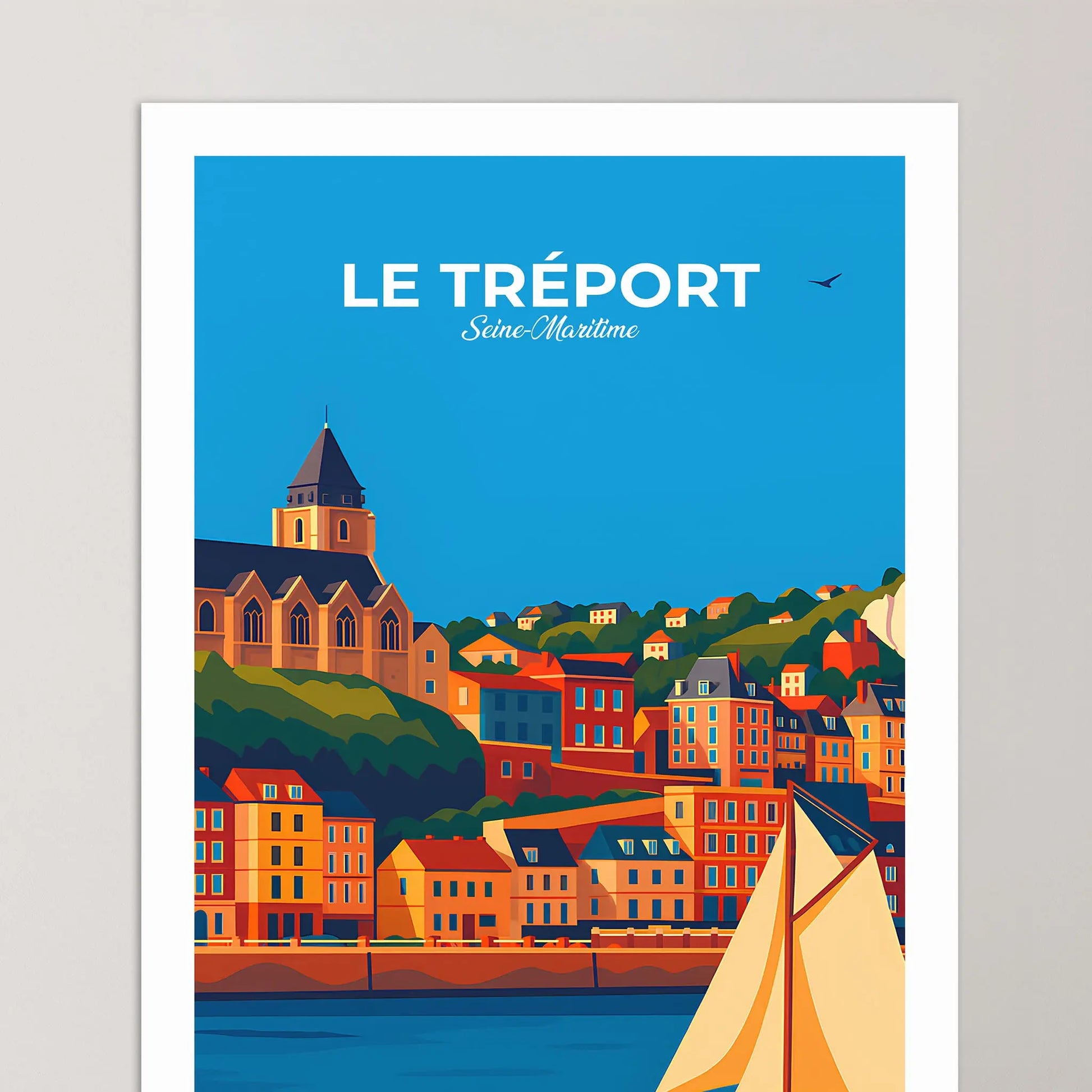 Affiche Le Tréport - Poster vintage, impression artistique murale