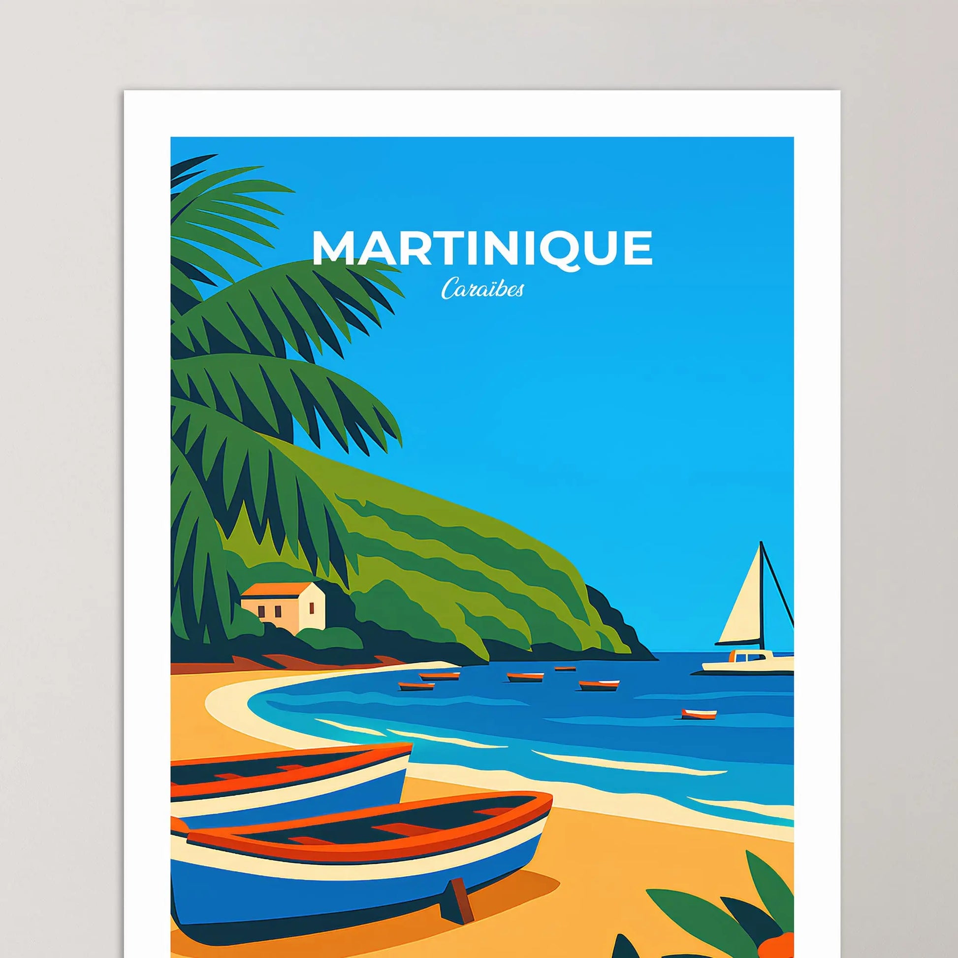 Affiche Martinique - Poster vintage, impression artistique murale