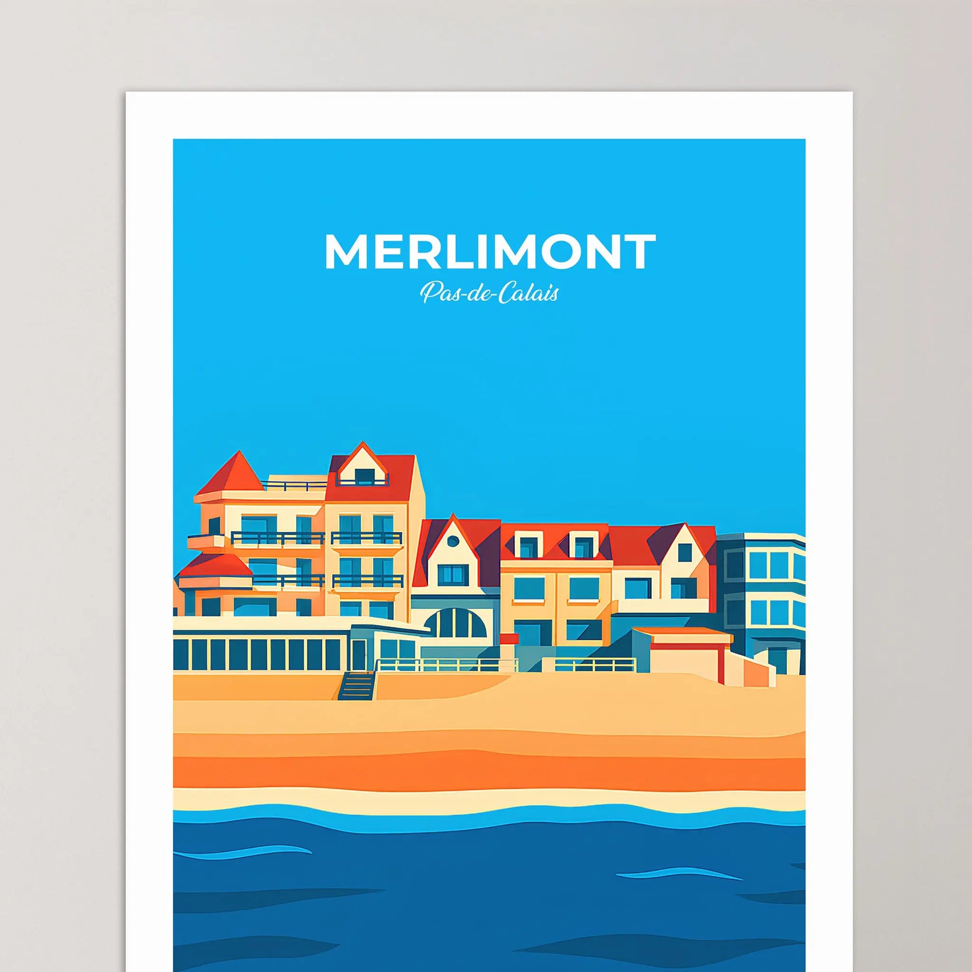 Affiche Merlimont - Poster vintage, impression artistique murale