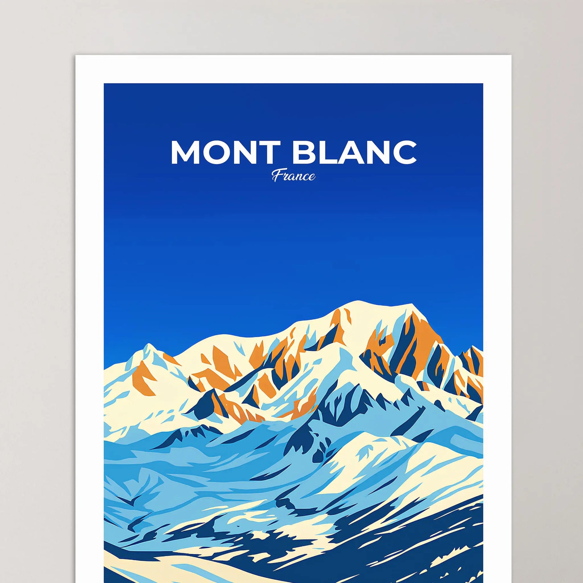 Affiche Mont Blanc - Poster vintage, impression artistique murale