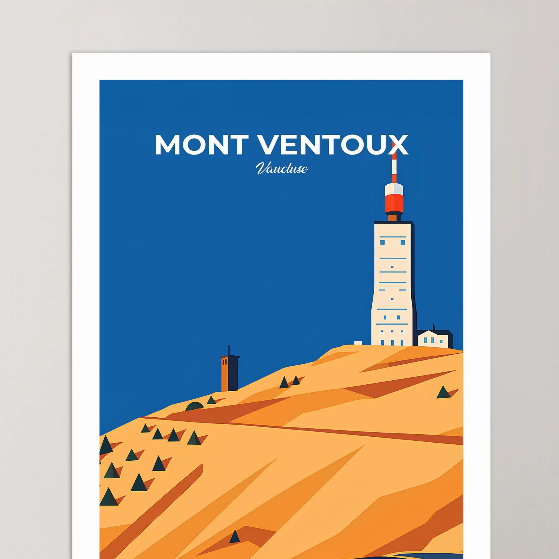 Affiche Mont Ventoux - Poster vintage, impression artistique murale