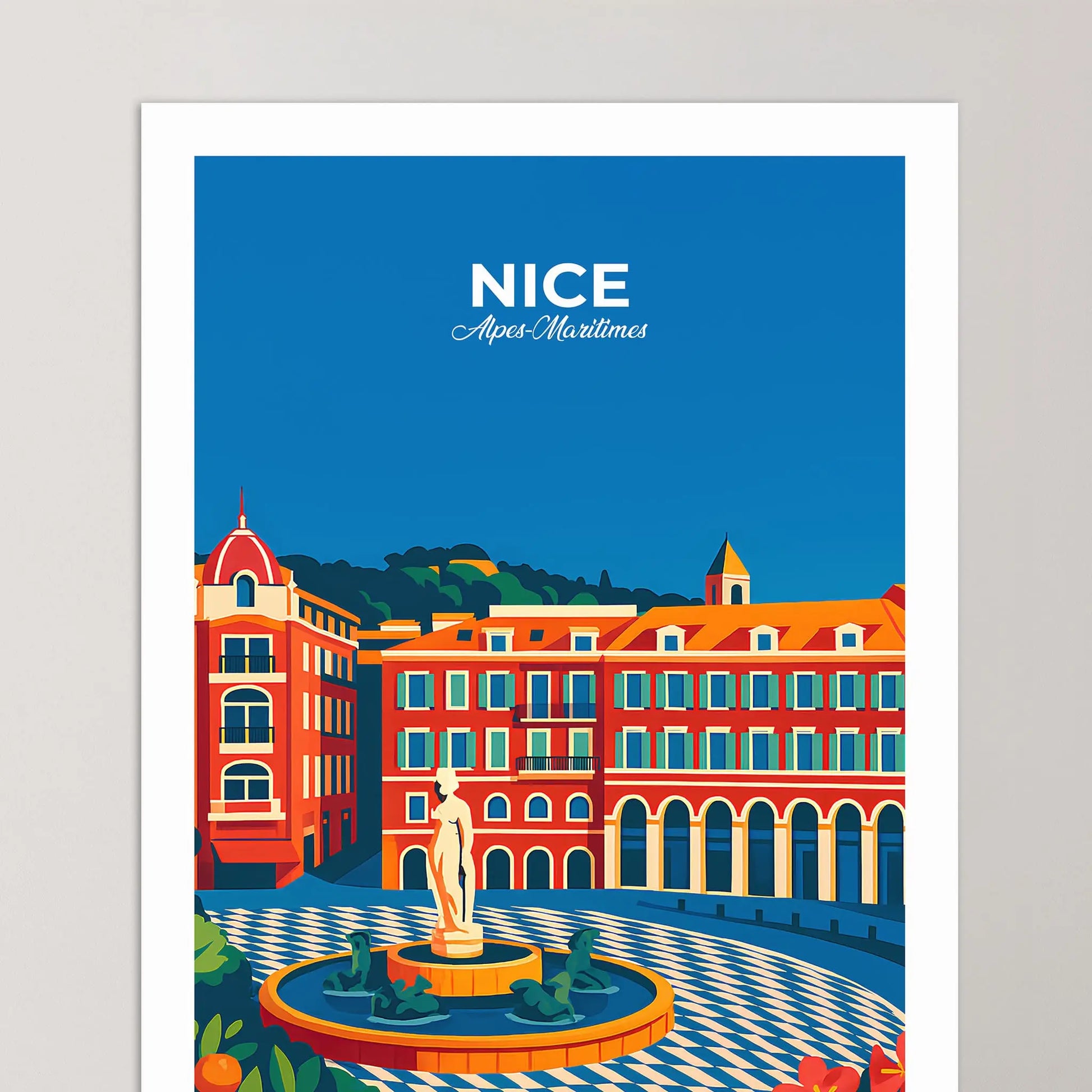Affiche Nice - Poster vintage, impression artistique murale