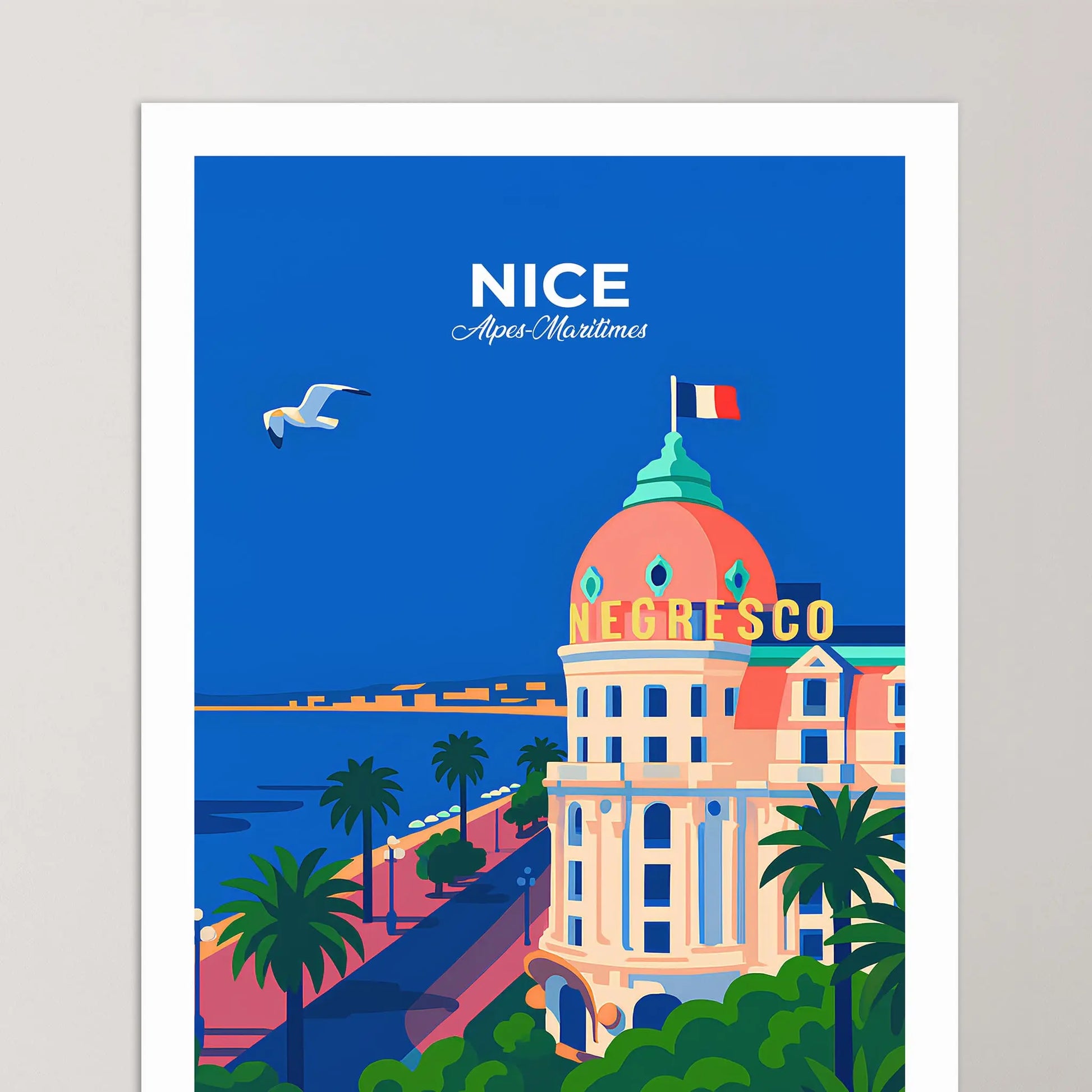 Affiche Nice - Poster vintage, impression artistique murale