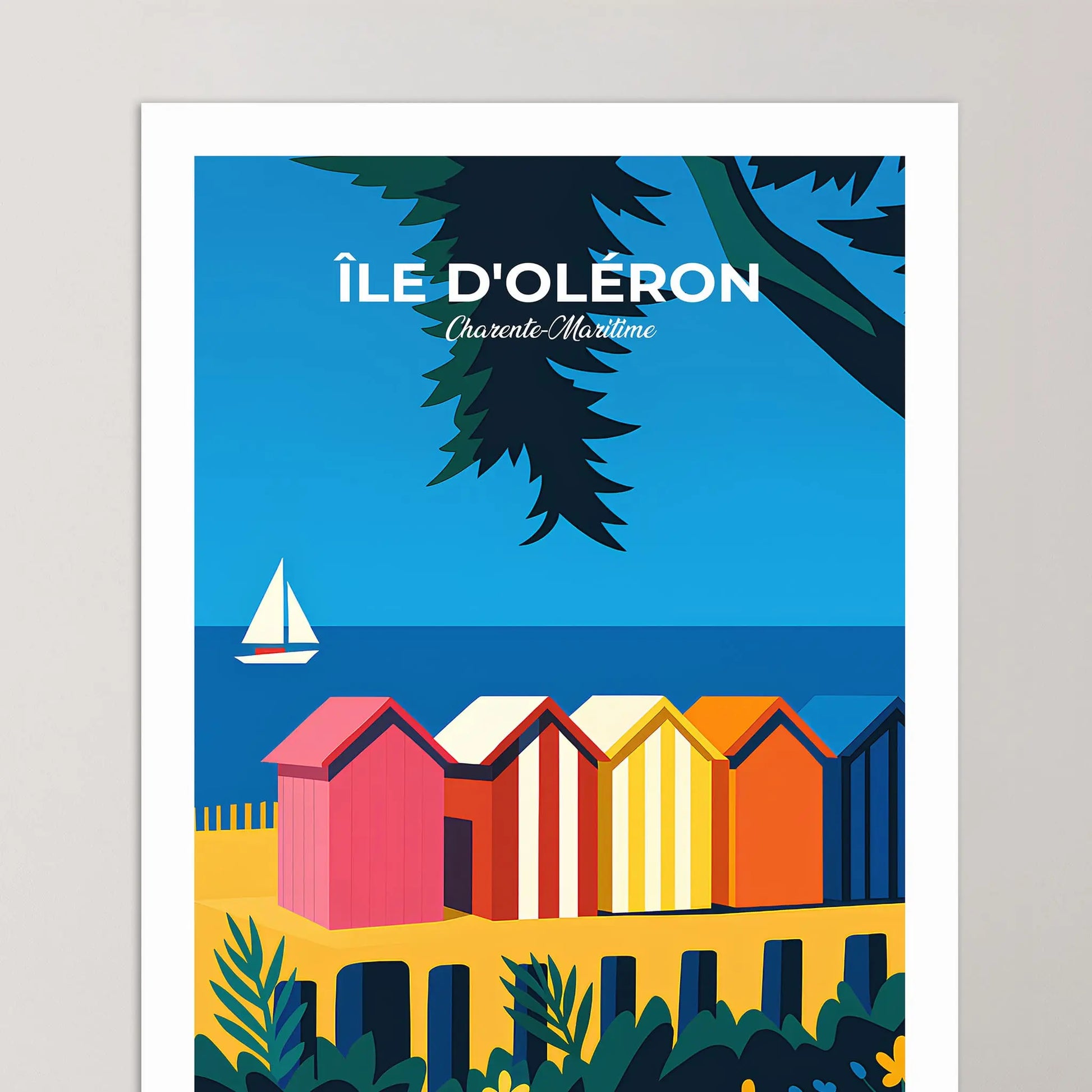 Affiche Île d’Oléron - Poster vintage, impression artistique murale