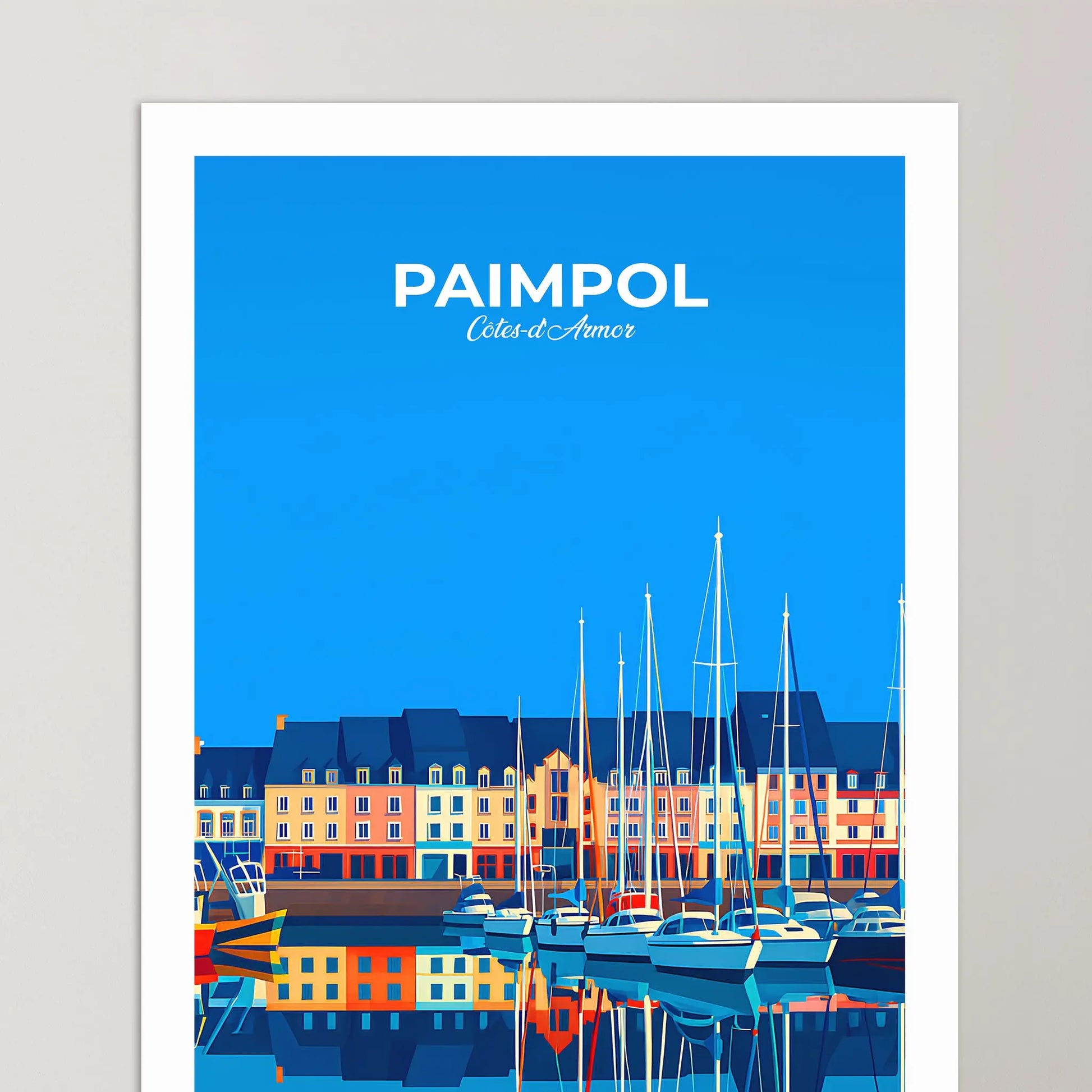 Affiche Paimpol - Poster vintage, impression artistique murale