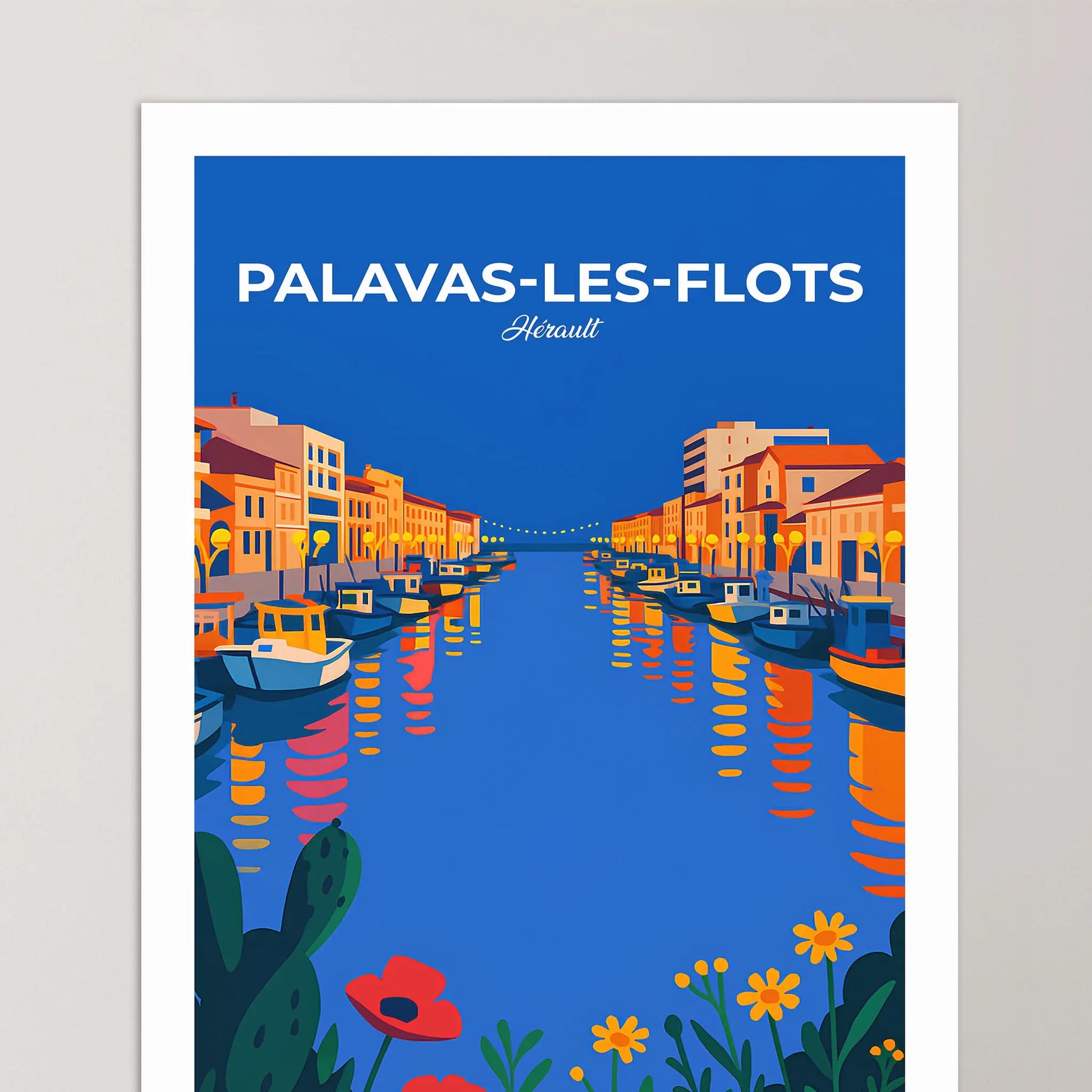 Affiche Palavas-les-Flots - Poster vintage, impression artistique murale