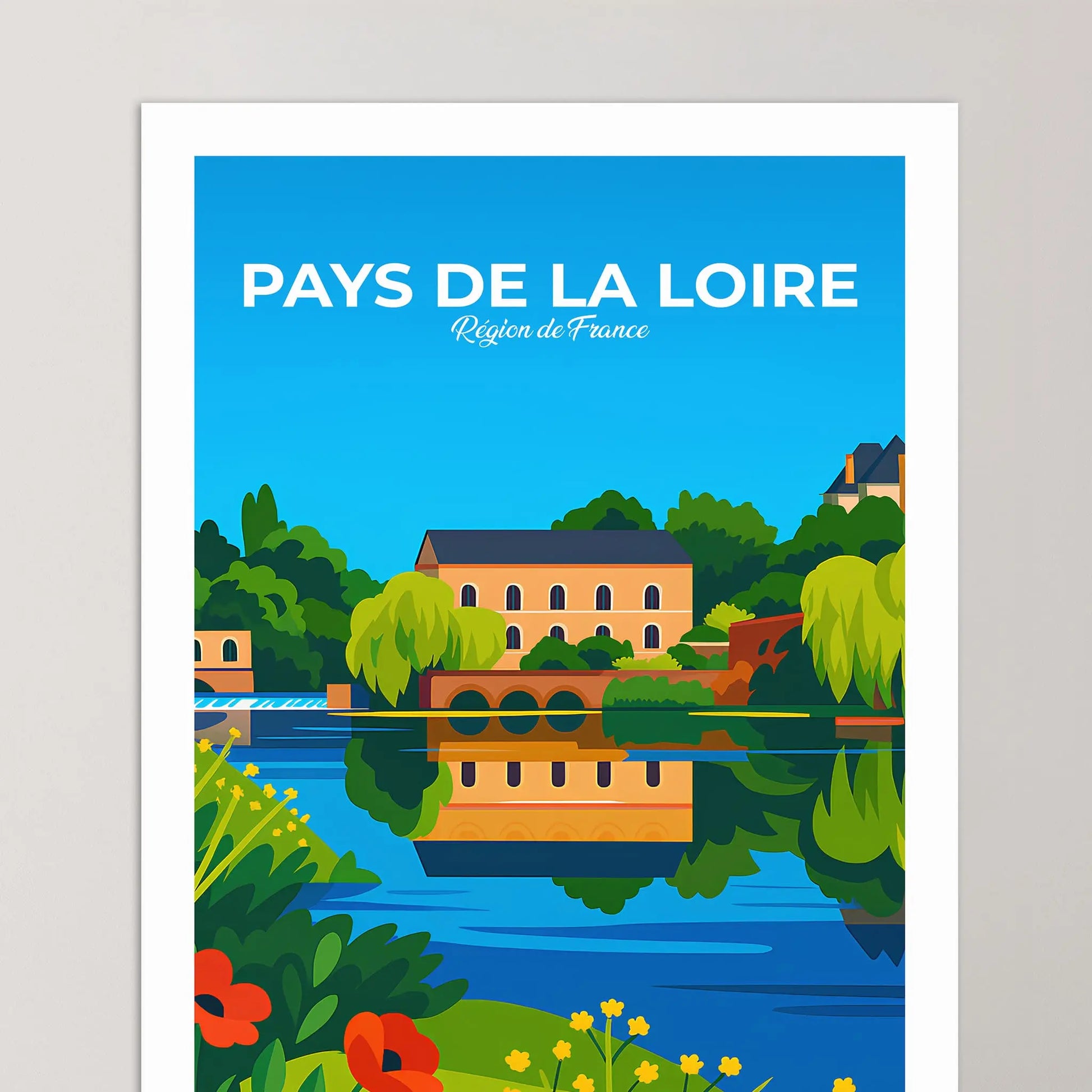 Affiche Pays de la Loire - Poster vintage, impression artistique murale