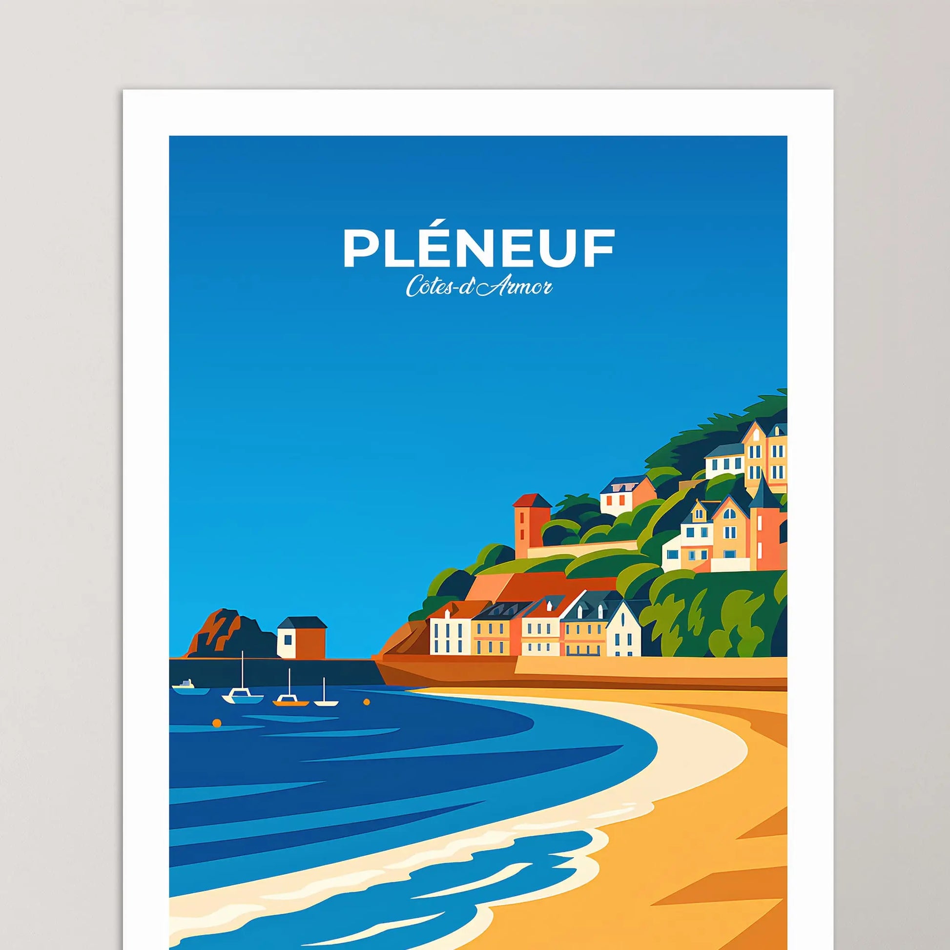 Affiche Pléneuf-Val-André - Poster vintage, impression artistique murale