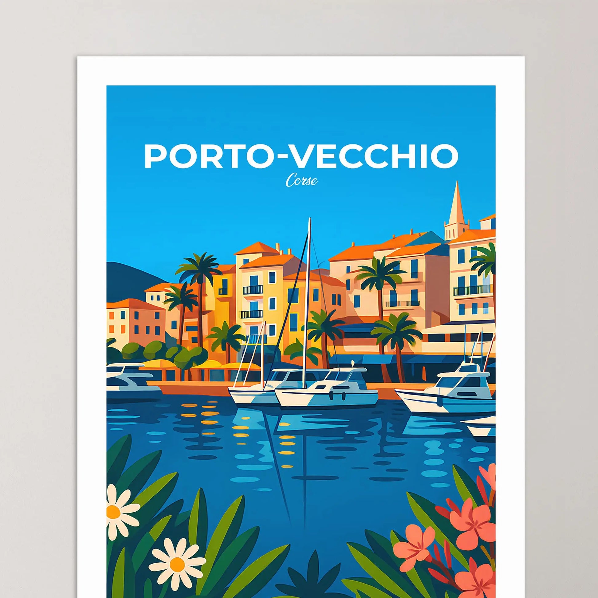Affiche Porto-Vecchio - Poster vintage, impression artistique murale