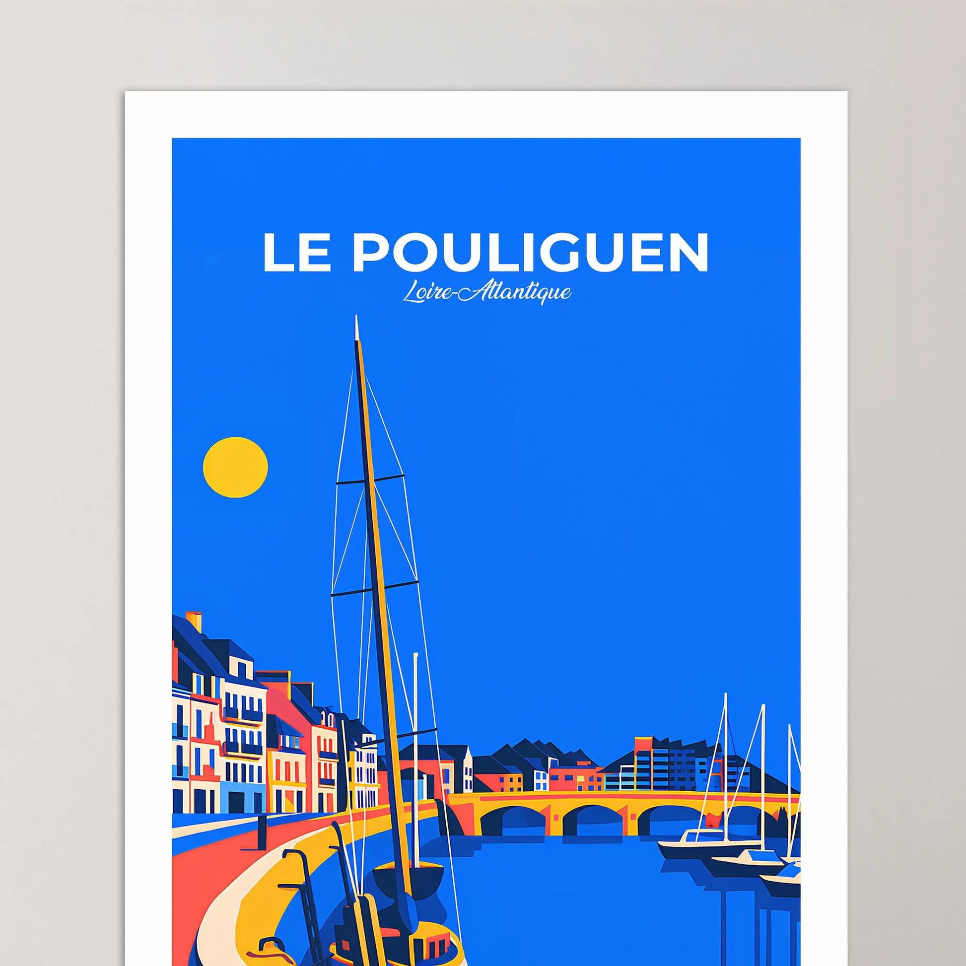Affiche Le Pouliguen - Poster vintage, impression artistique murale