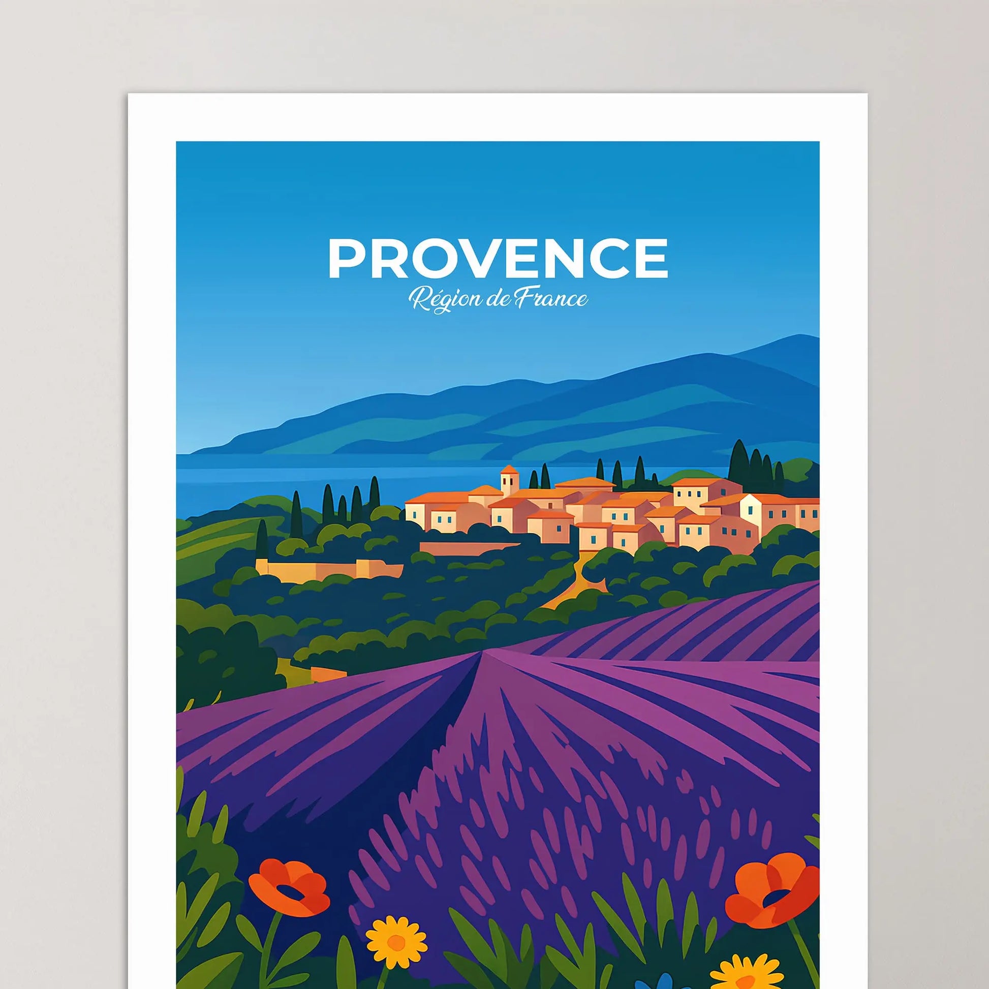 Affiche Provence - Poster vintage, impression artistique murale