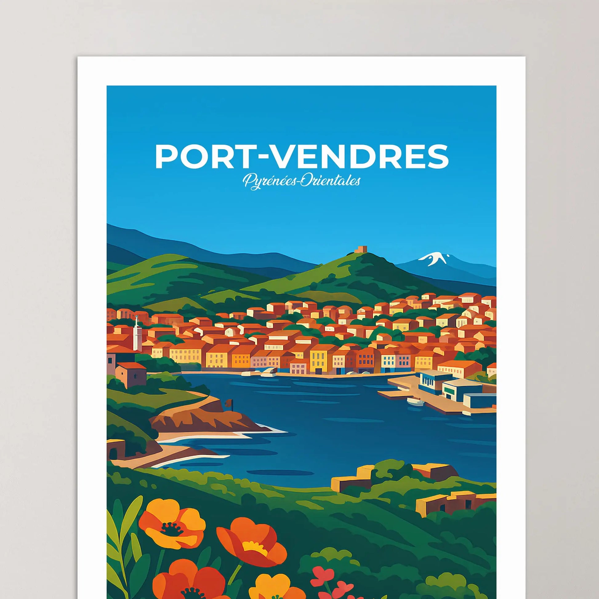 Affiche Port-Vendres - Poster vintage, impression artistique murale