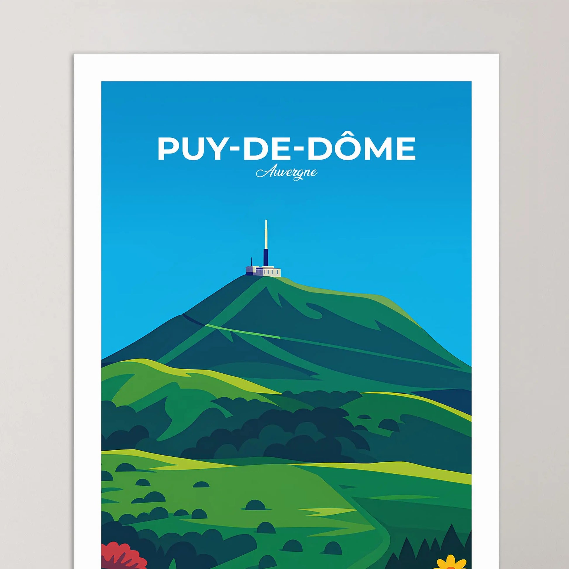 Affiche Puy-de-Dôme - Poster vintage, impression artistique murale