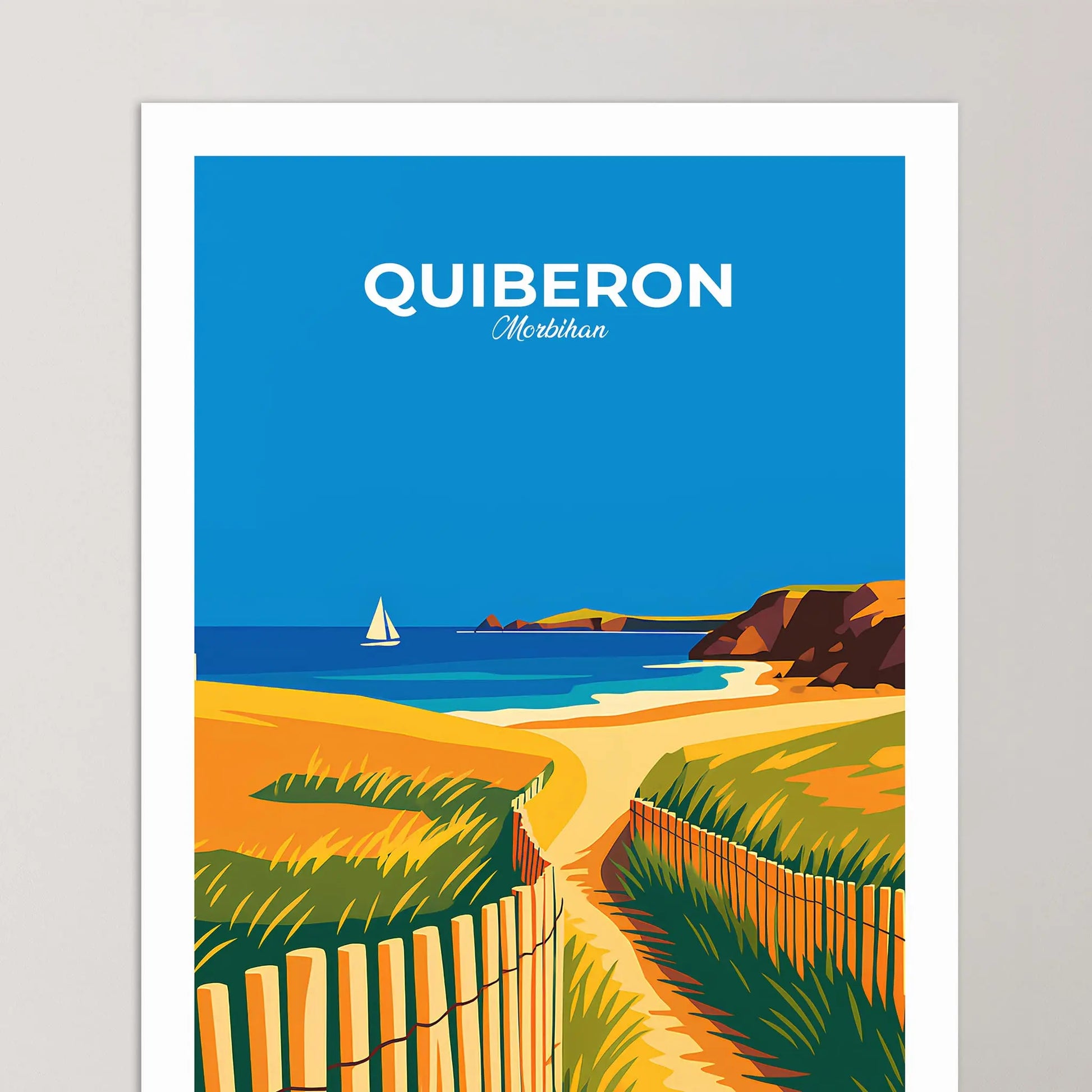Affiche Quiberon - Poster vintage, impression artistique murale