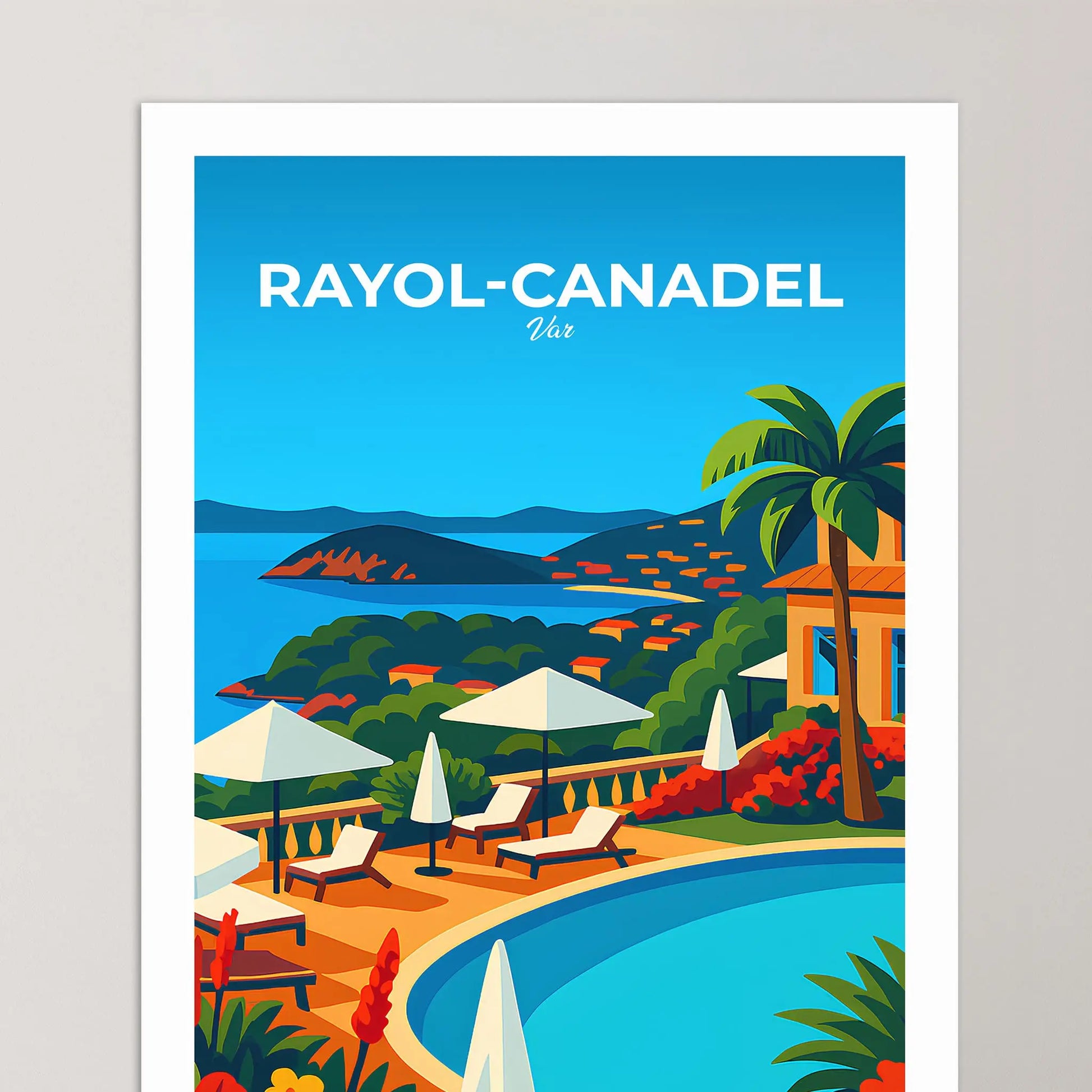 Affiche Rayol-Canadel - Poster vintage, impression artistique murale