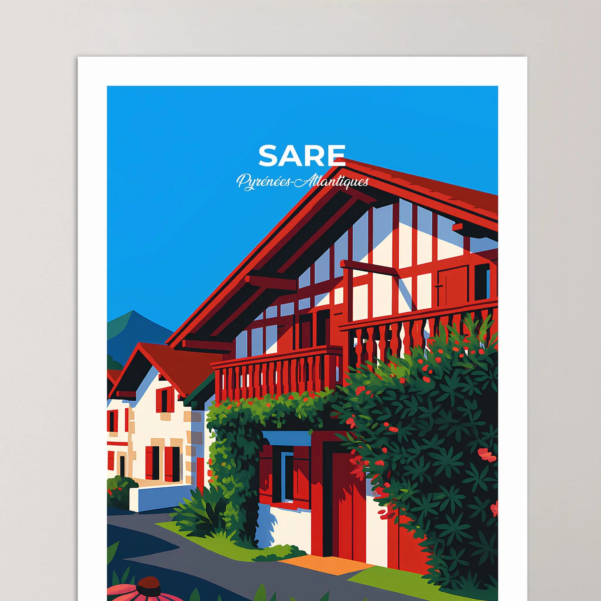 Affiche Sare - Poster vintage, impression artistique murale
