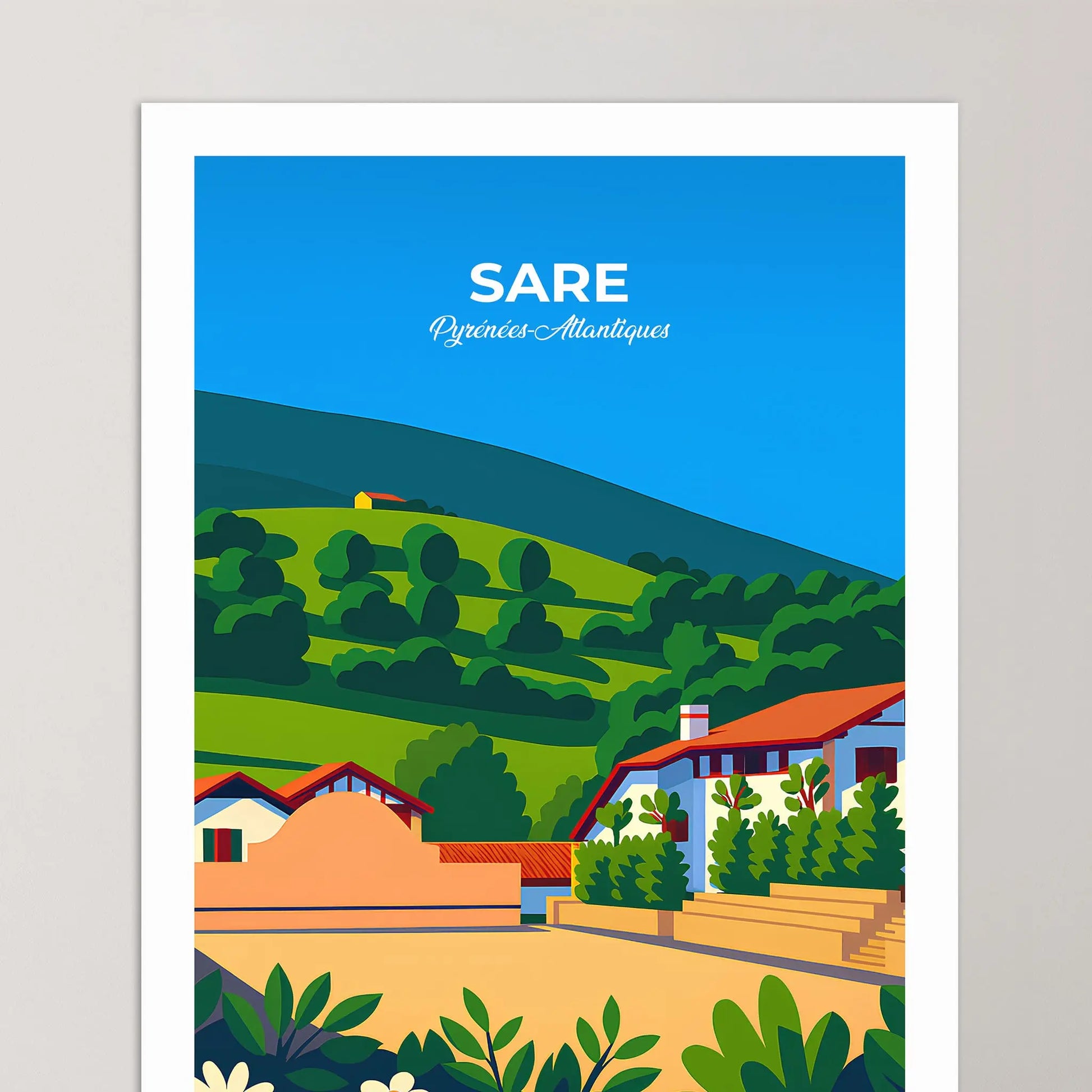 Affiche Sare - Poster vintage, impression artistique murale