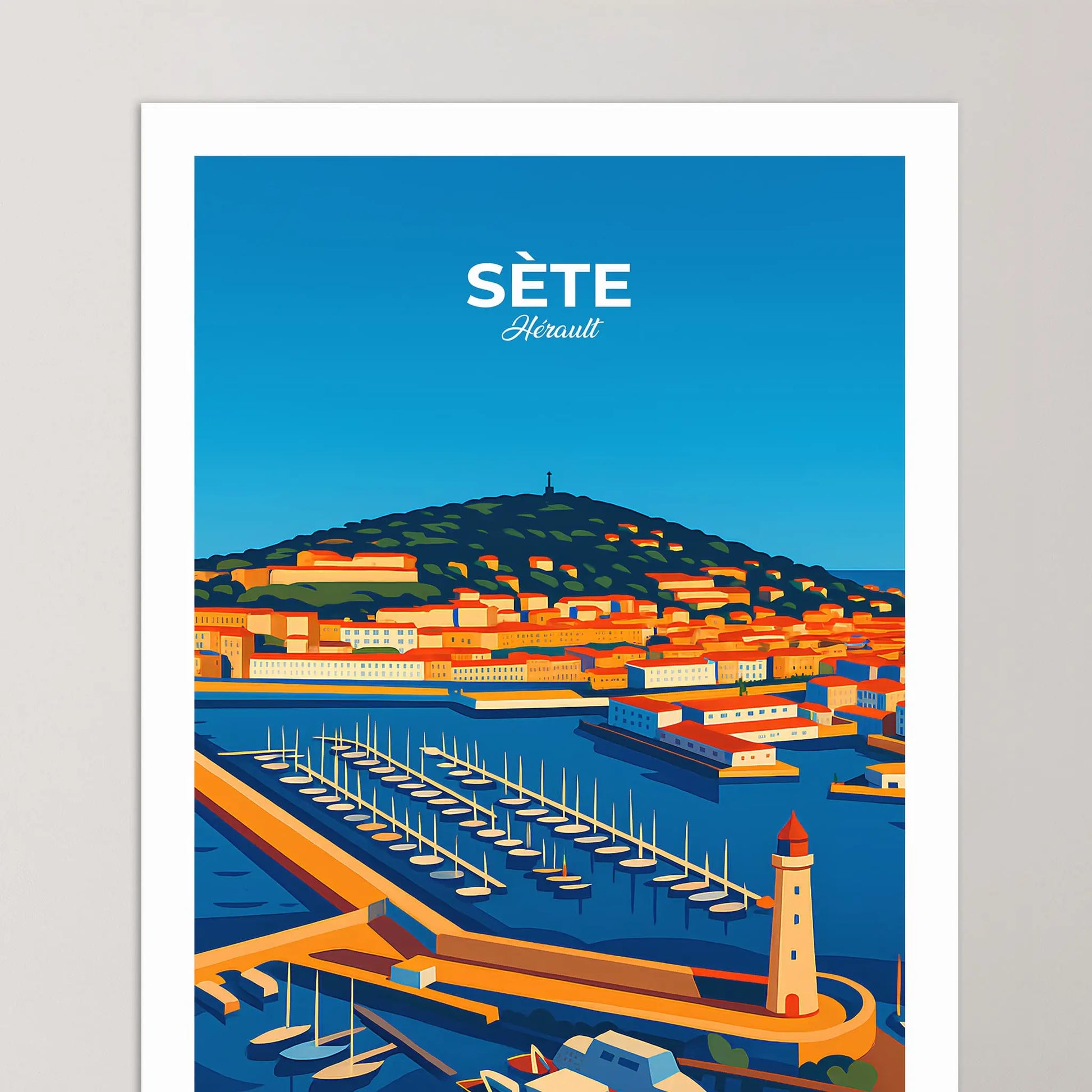 Affiche Sète - Poster vintage, impression artistique murale